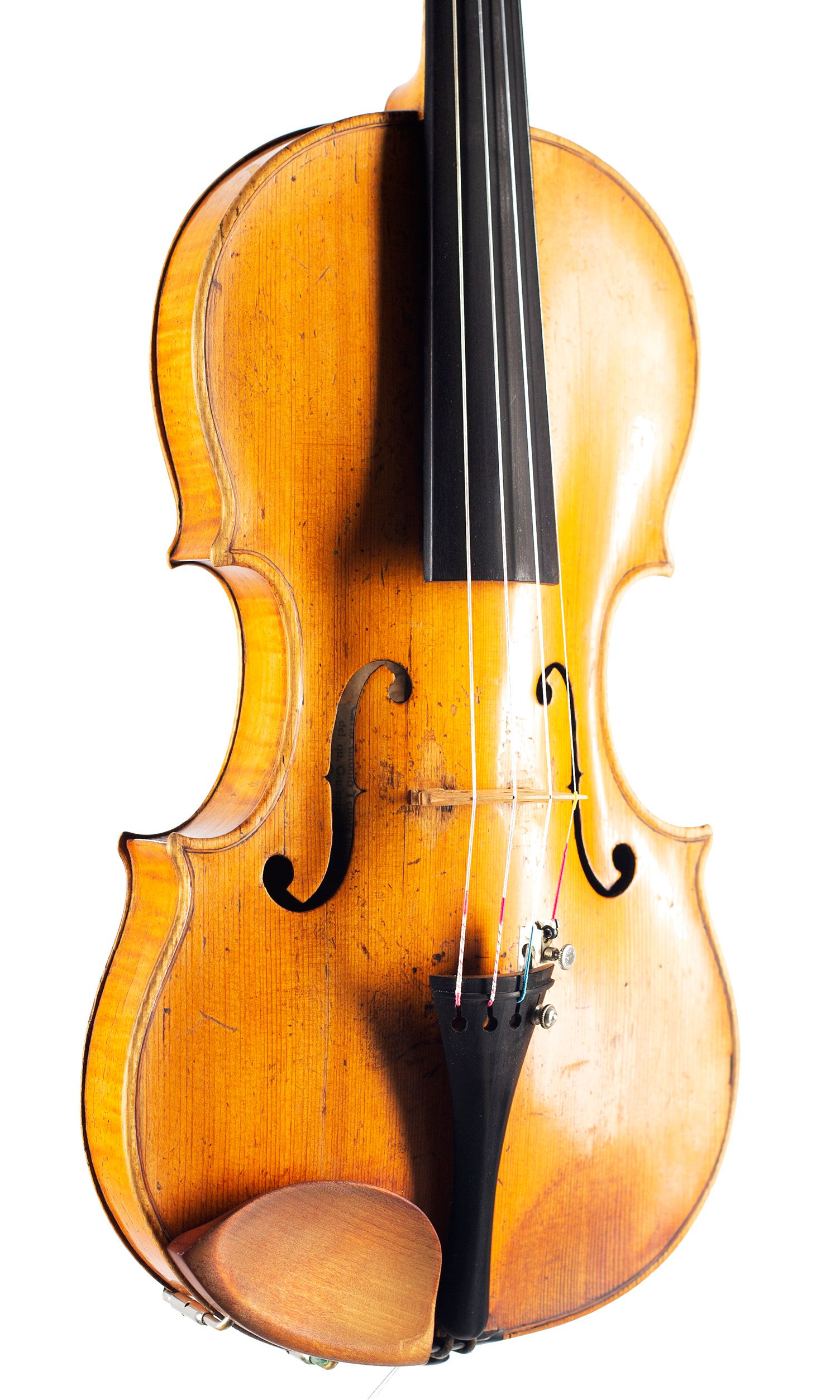 Violin by Carlo Antonio Testore, Milan, circa 1725 — angled view, 30°