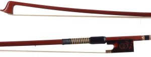 A gold and tortoiseshell-mounted violin bow by John W. Stagg, Bristol — head and frog