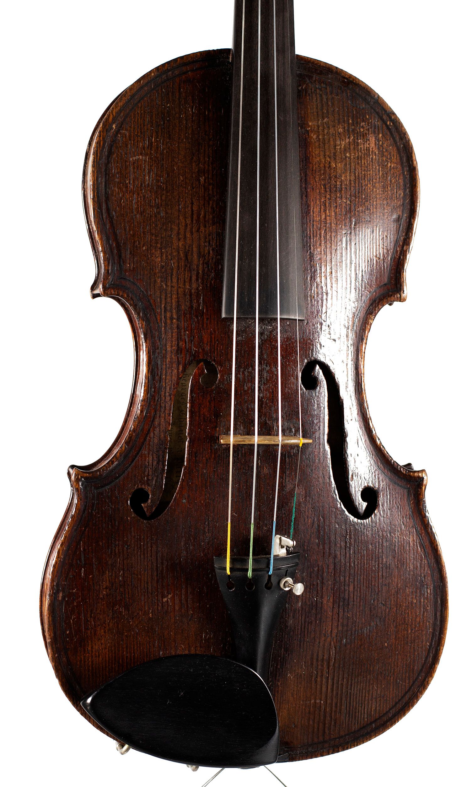 Violin by Georges Chanot, Paris, 1840 — angled view, 10°