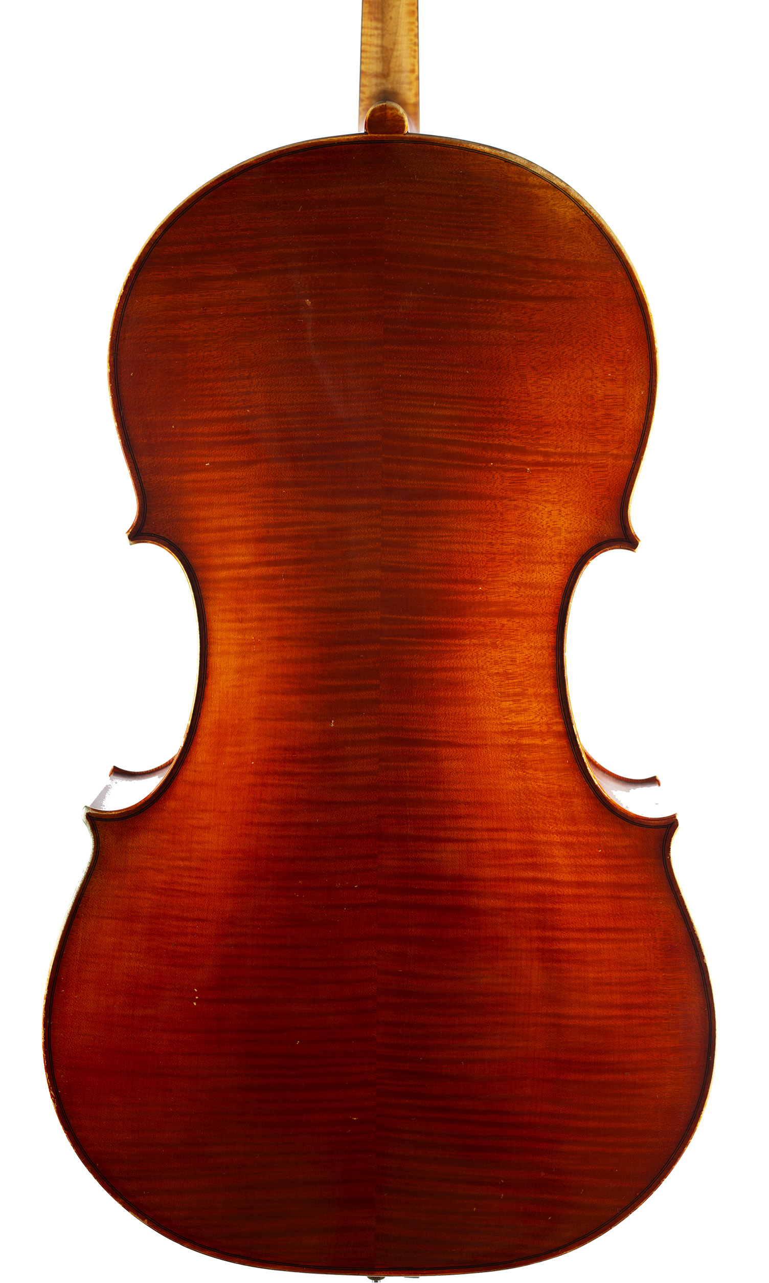 A cello by Clive Morris, Castel-Nedd, 1990 — back