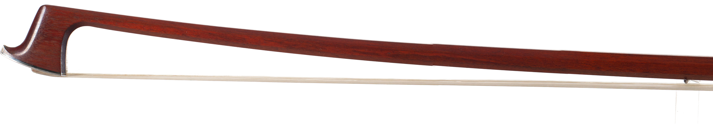 A silver-mounted contemporary viola bow by Howard Green, Tayport — head