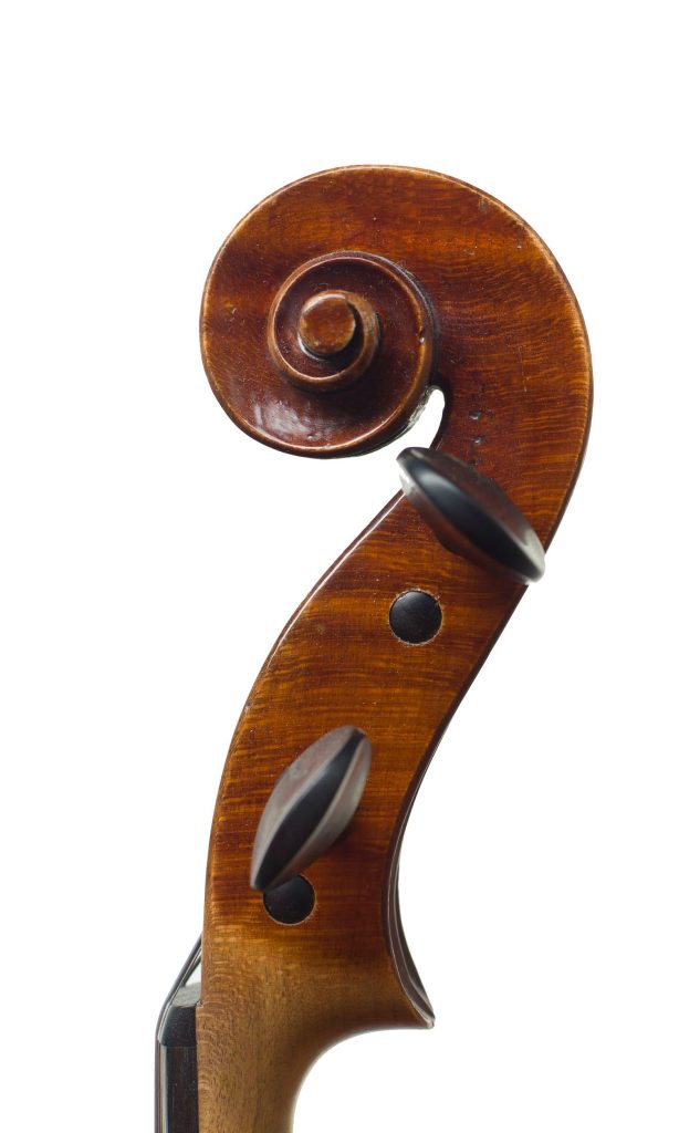 Violin, Workshop of H. Emile Blondelet, Paris, 1932 — scroll