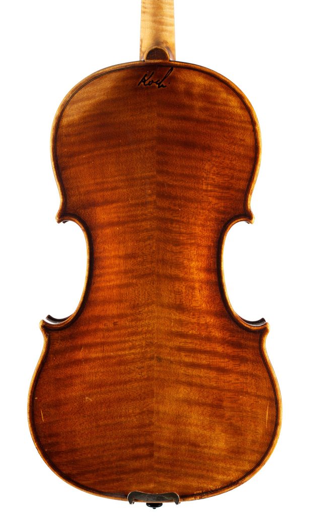 Violin by Franz Joseph Koch, Dresden, 1923 — back