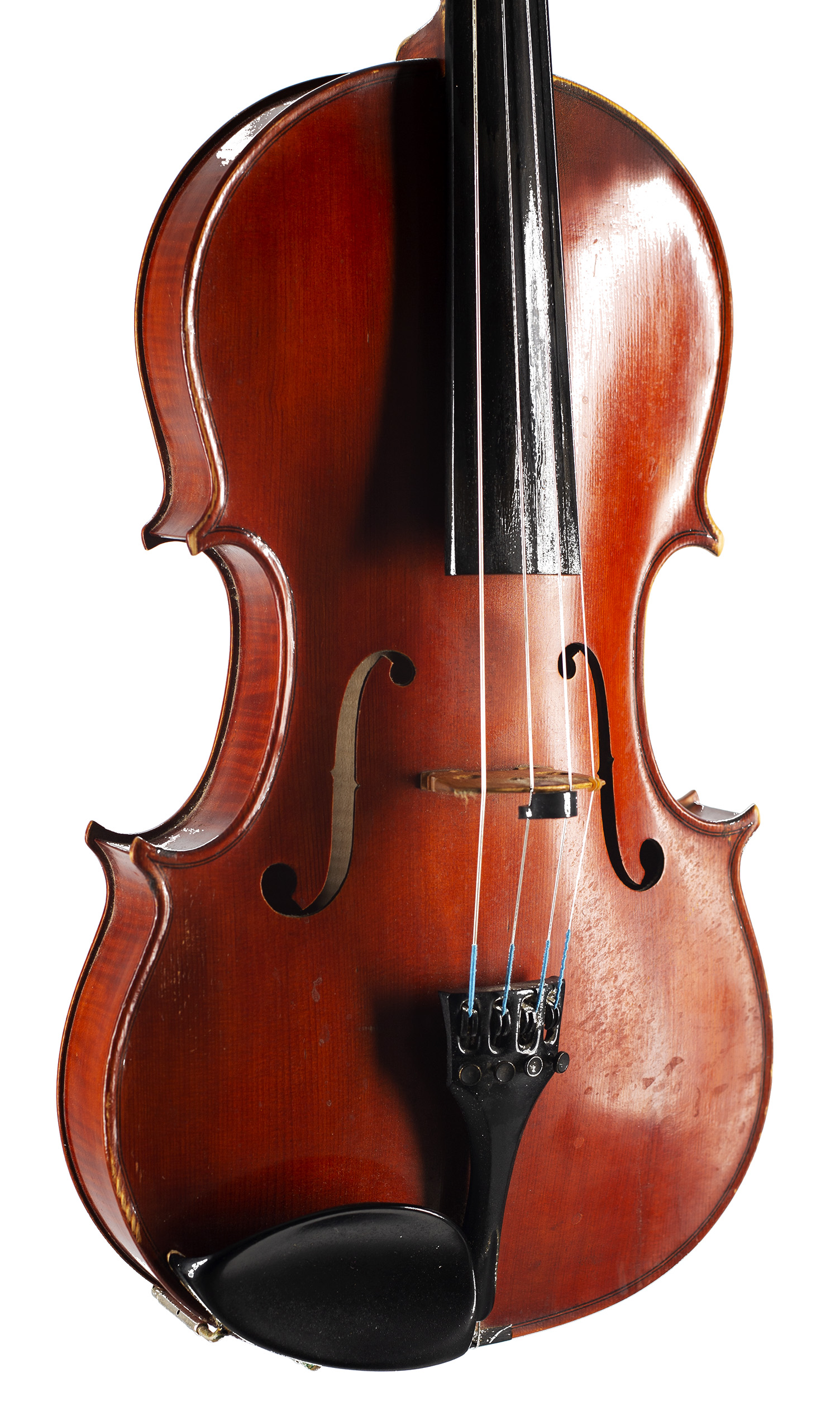A viola by David Collins, Abingdon, 1985 — angled view, 30°
