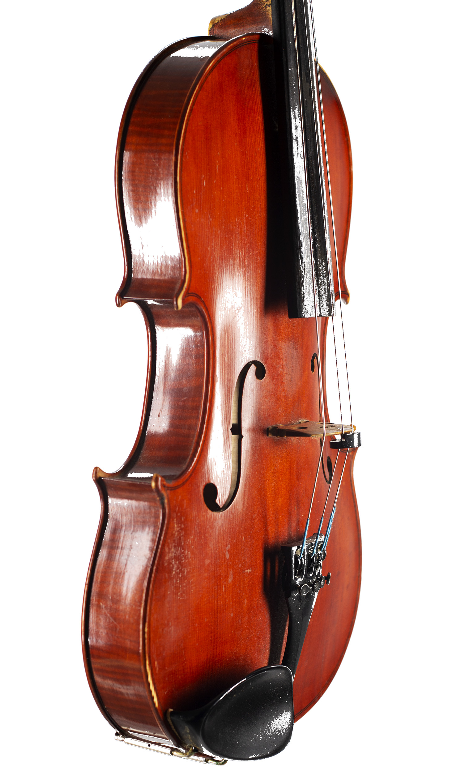 A viola by David Collins, Abingdon, 1985 — angled view, 60°