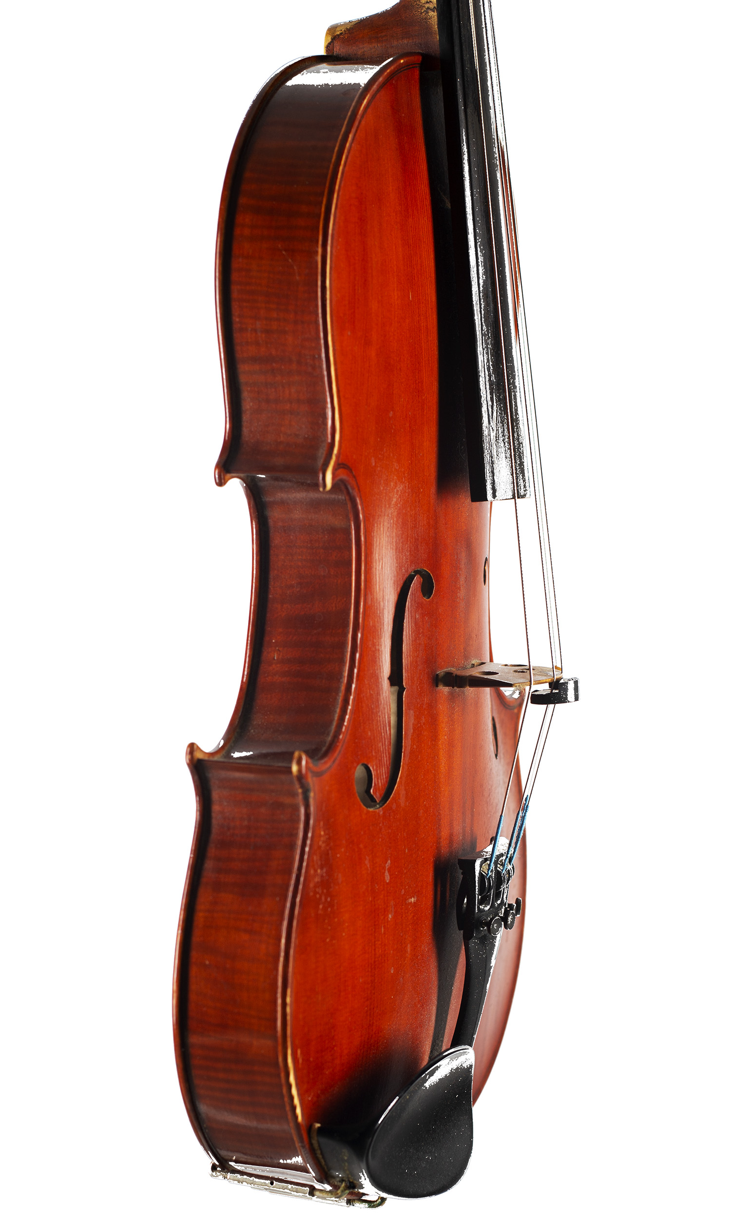 A viola by David Collins, Abingdon, 1985 — angled view, 70°