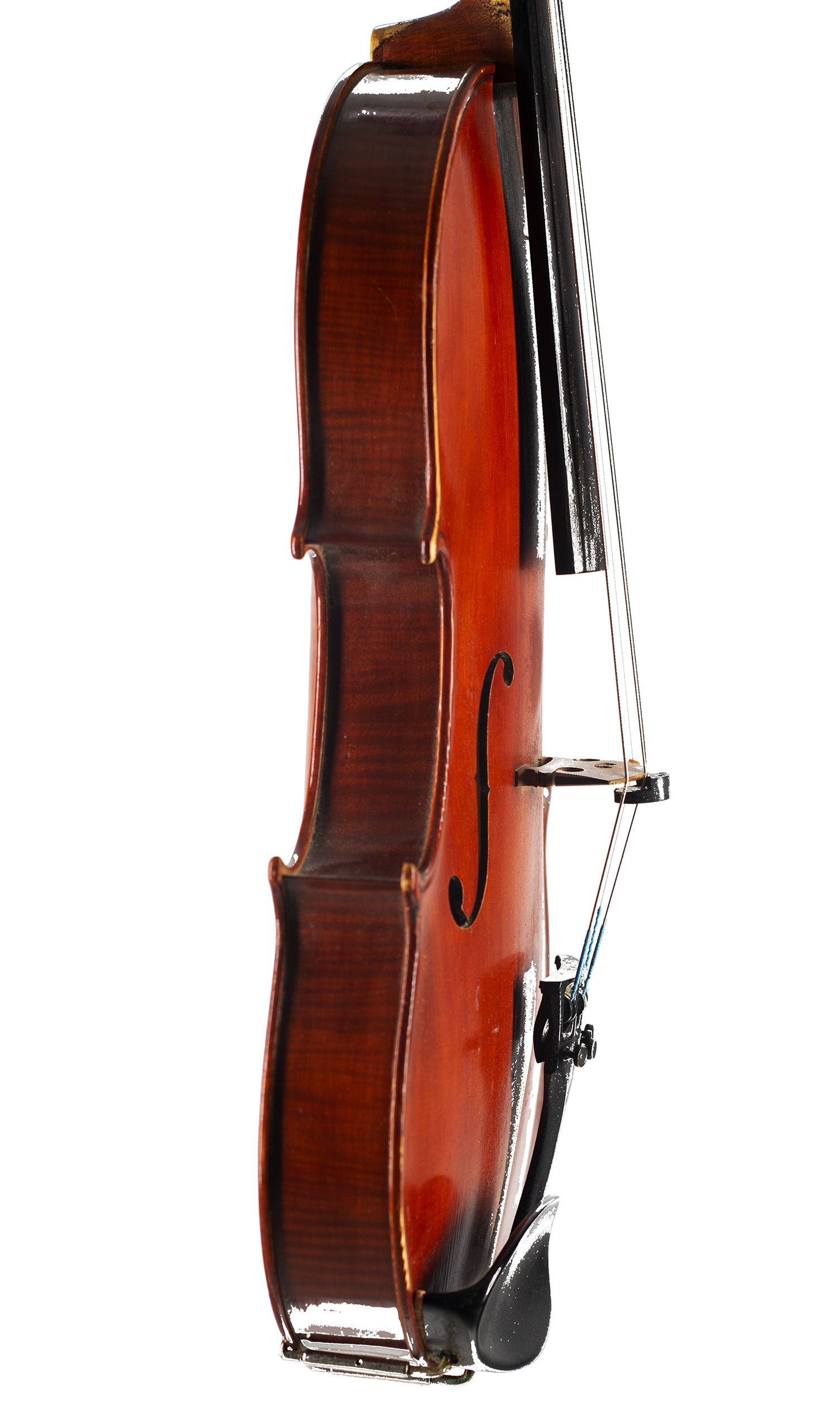 A viola by David Collins, Abingdon, 1985 — angled view, 80°