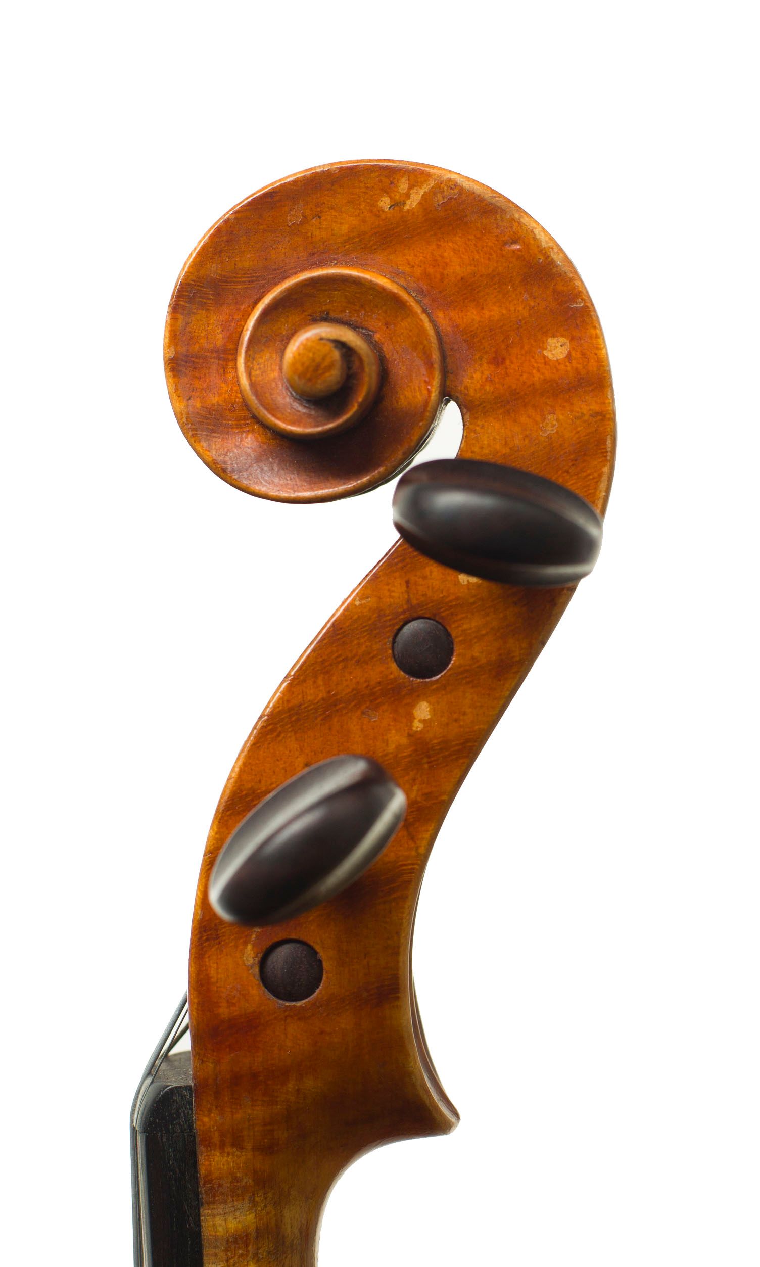 Violin by Charles Harris II, Oxfordshire, circa 1820 — scroll