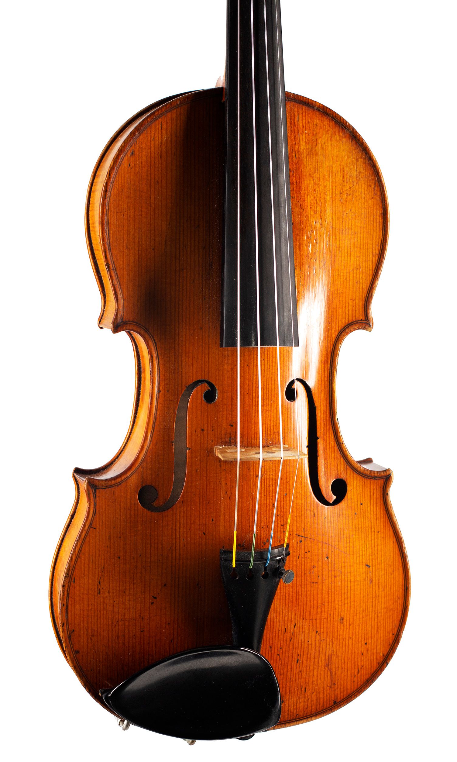 Violin by Charles Harris II, Oxfordshire, circa 1820 — angled view, 20°