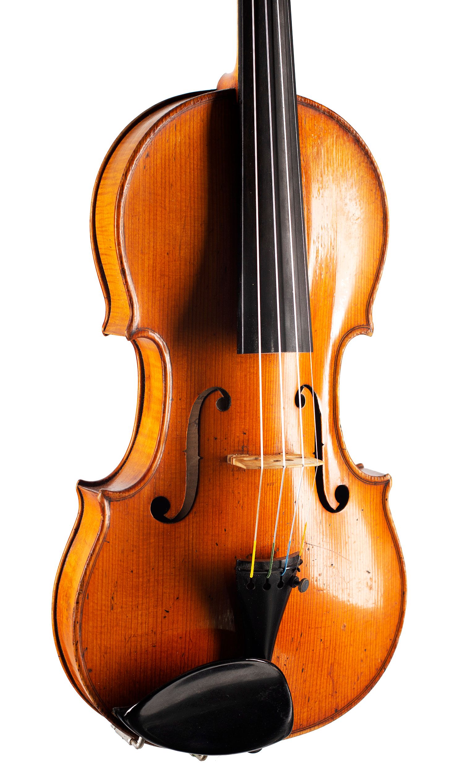 Violin by Charles Harris II, Oxfordshire, circa 1820 — angled view, 30°