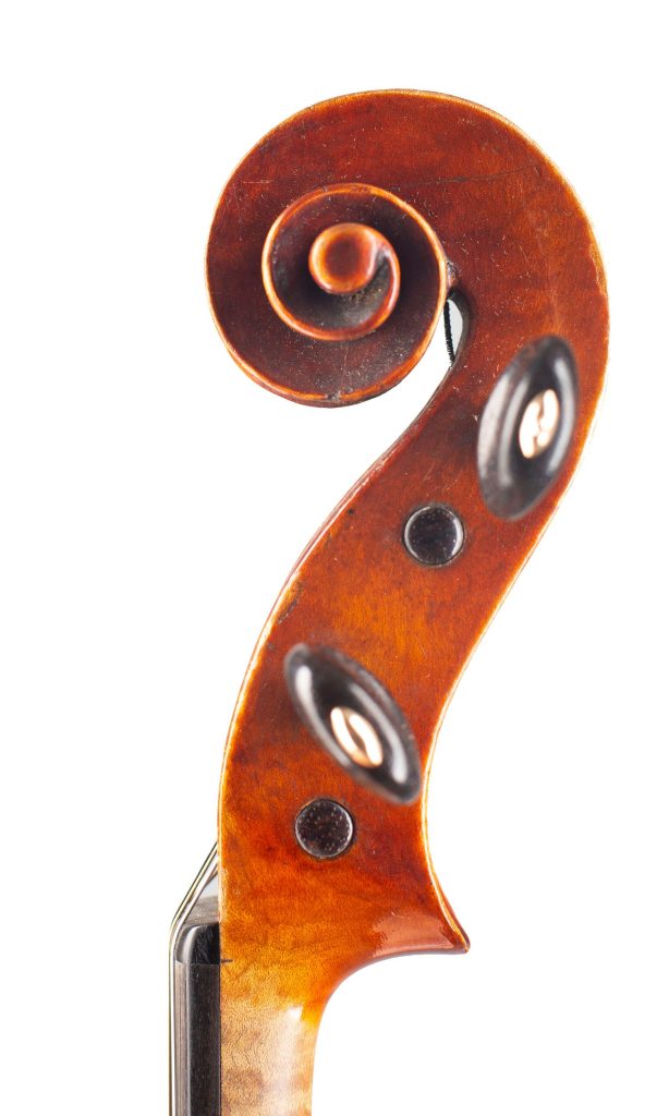 Viola by Luigi Fabris, Venice, circa 1860 — scroll