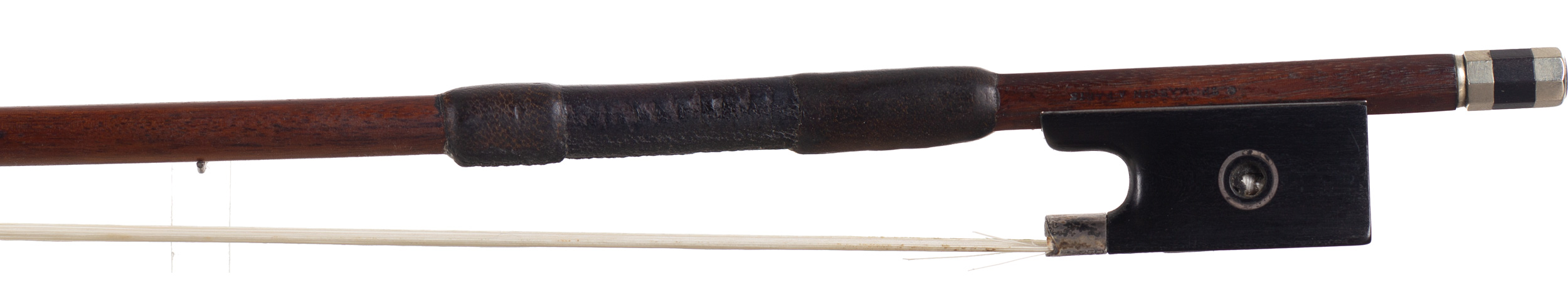 A silver-mounted violin bow by Claude Auguste Thomassin, Paris, circa 1910 — frog