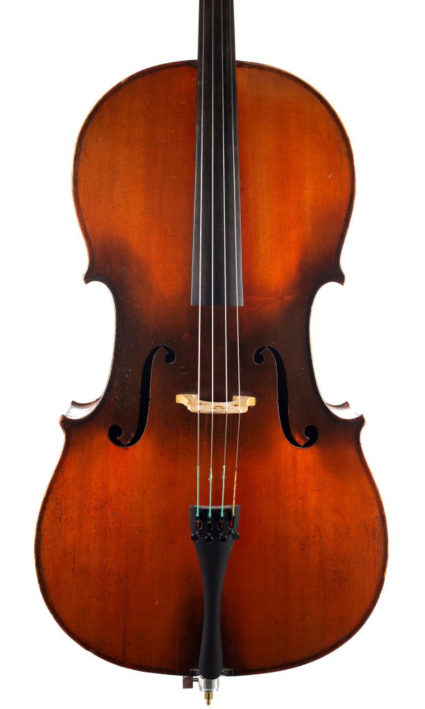 Cello, Workshop of Jerome Thibouville-Lamy, Mirecourt, circa 1920 — front