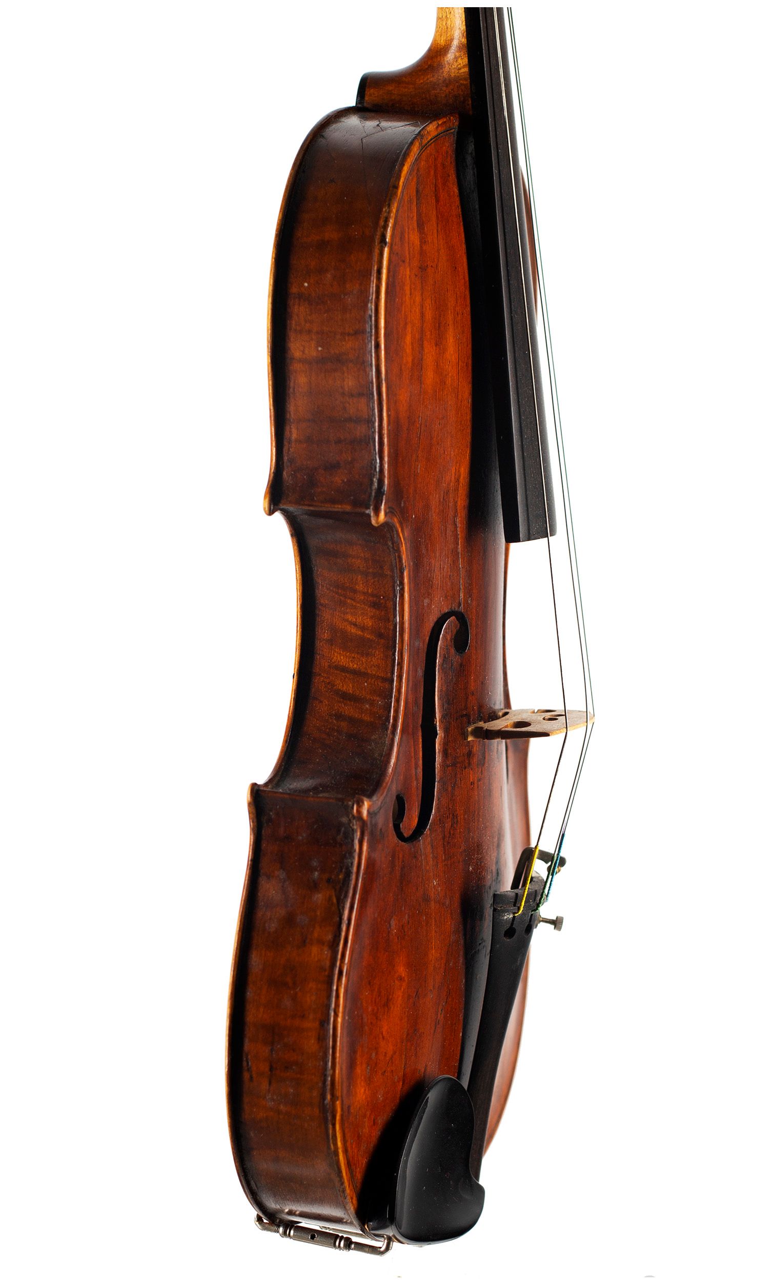 Violin by Charles and Samuel Thompson, London, circa 1770 — angled view, 70°