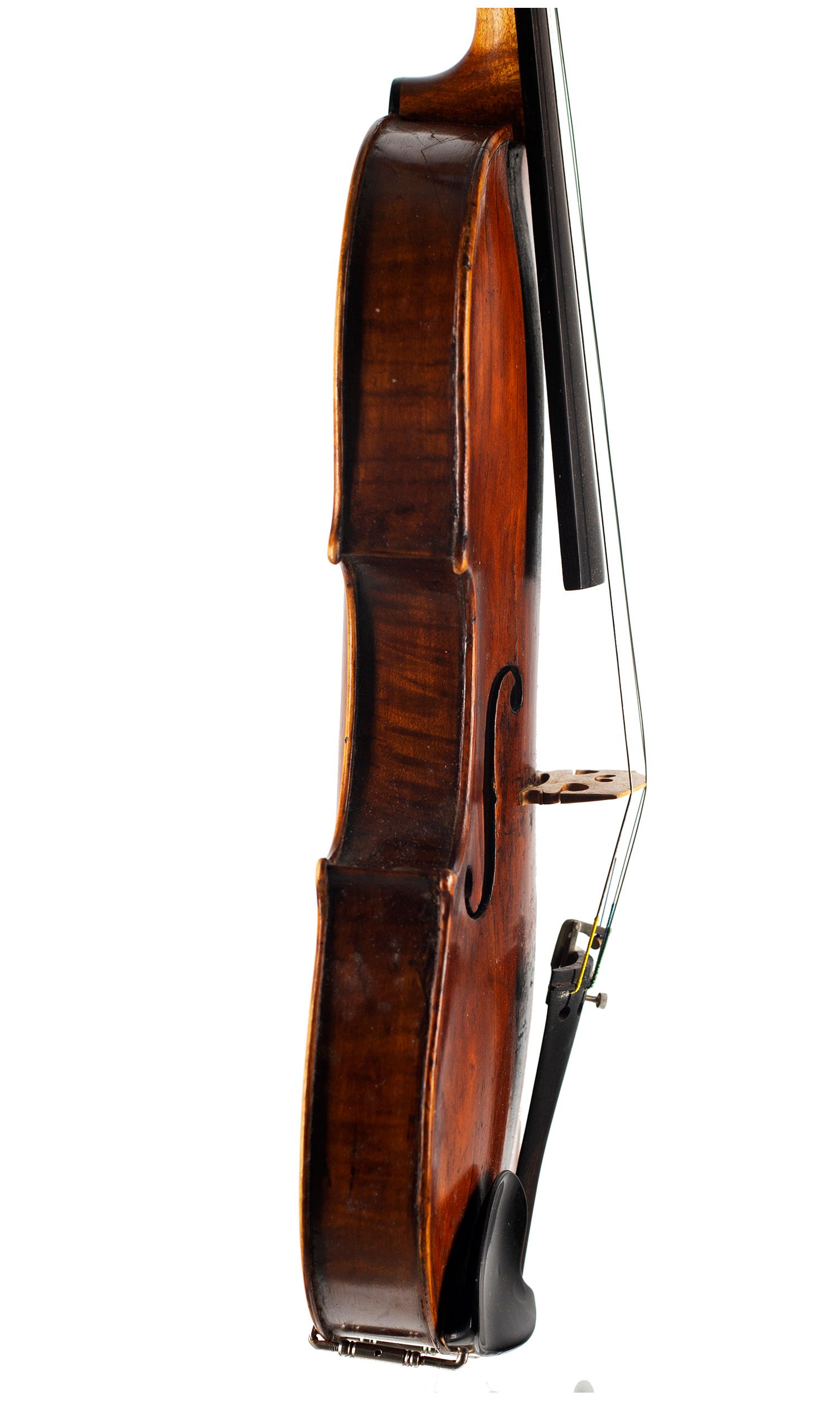 Violin by Charles and Samuel Thompson, London, circa 1770 — angled view, 80°