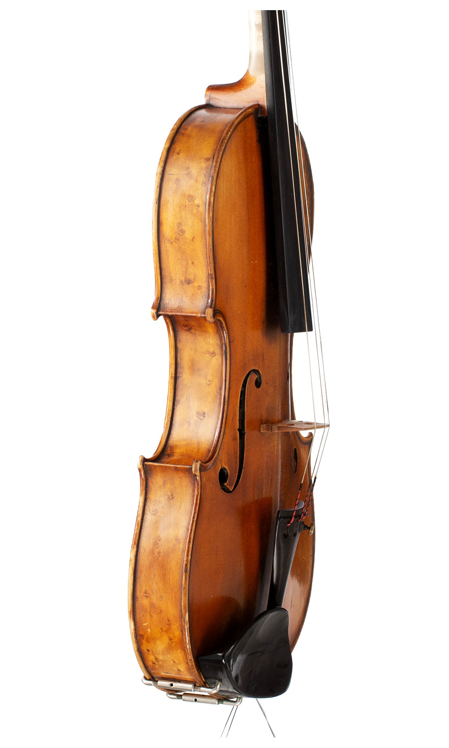 Violin by Paul Bailly, Paris, 1887 — angled view, 70°
