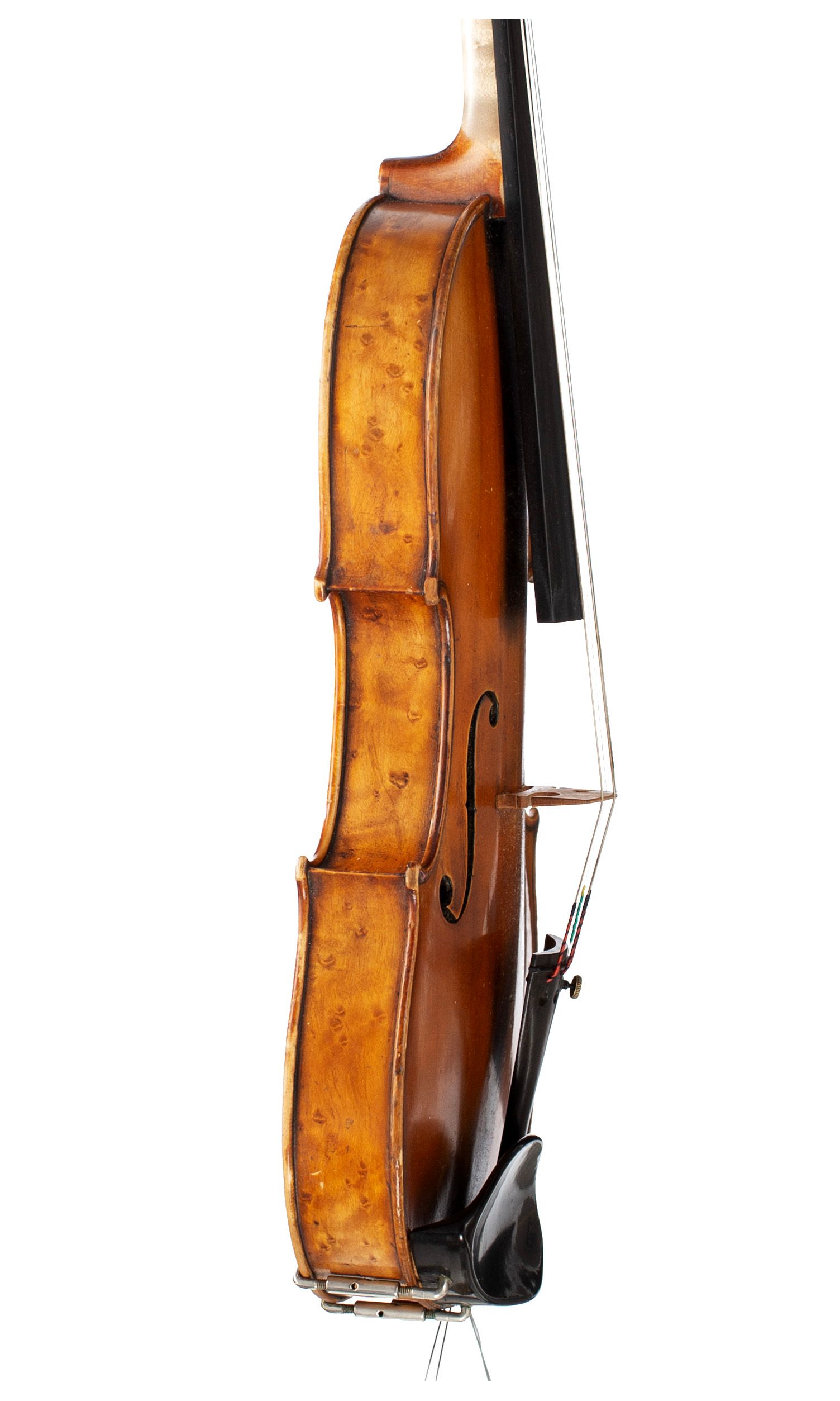 Violin by Paul Bailly, Paris, 1887 — angled view, 80°