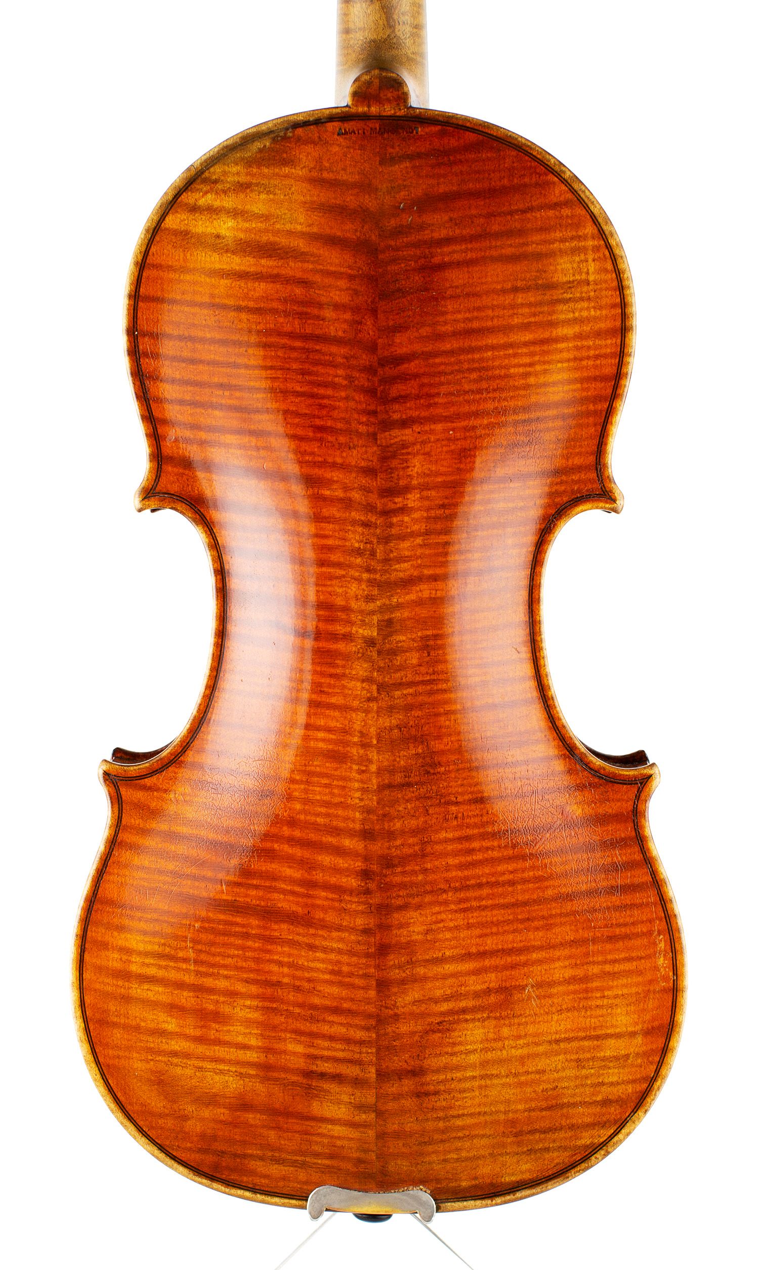 Violin by Amati Mangenot, Bordeaux, circa 1920 — back