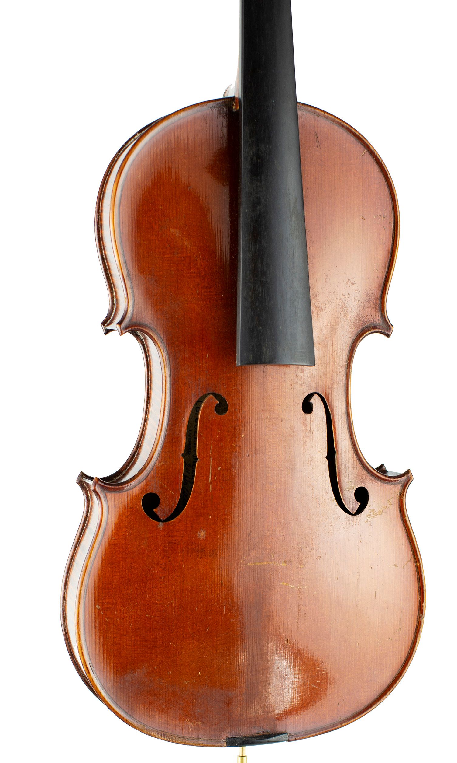 Violin by Ch. J. B. Collin-Mezin Fils, Paris, 1923 — angled view, 20°