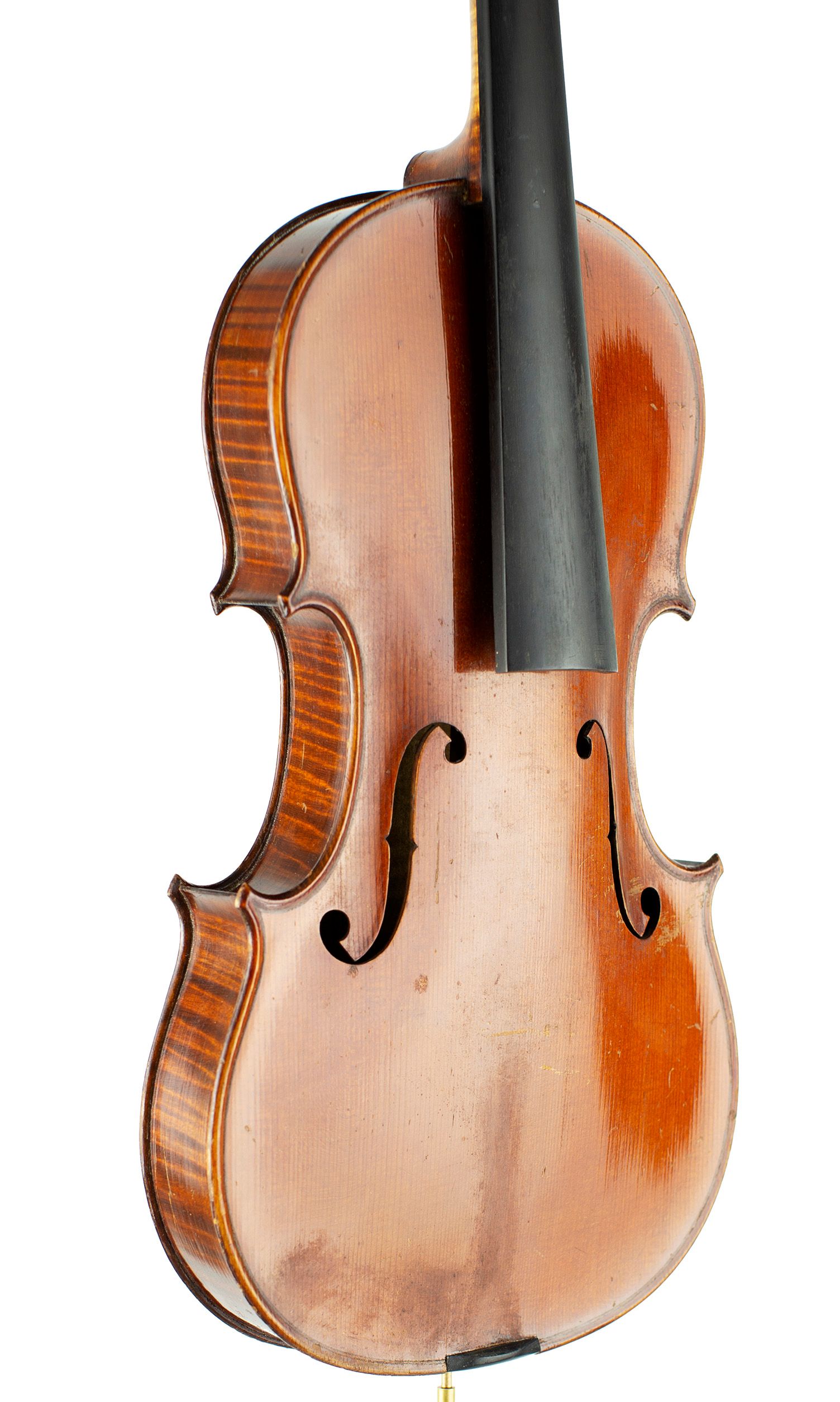 Violin by Ch. J. B. Collin-Mezin Fils, Paris, 1923 — angled view, 40°