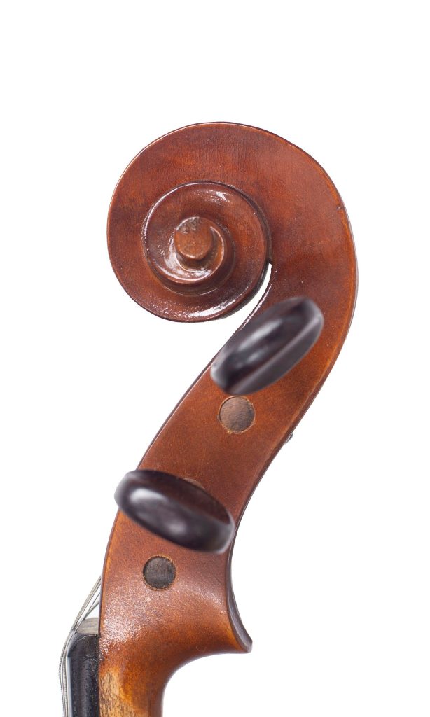 Violin, Workshop of Jerome Thibouville-Lamy, Mirecourt — scroll