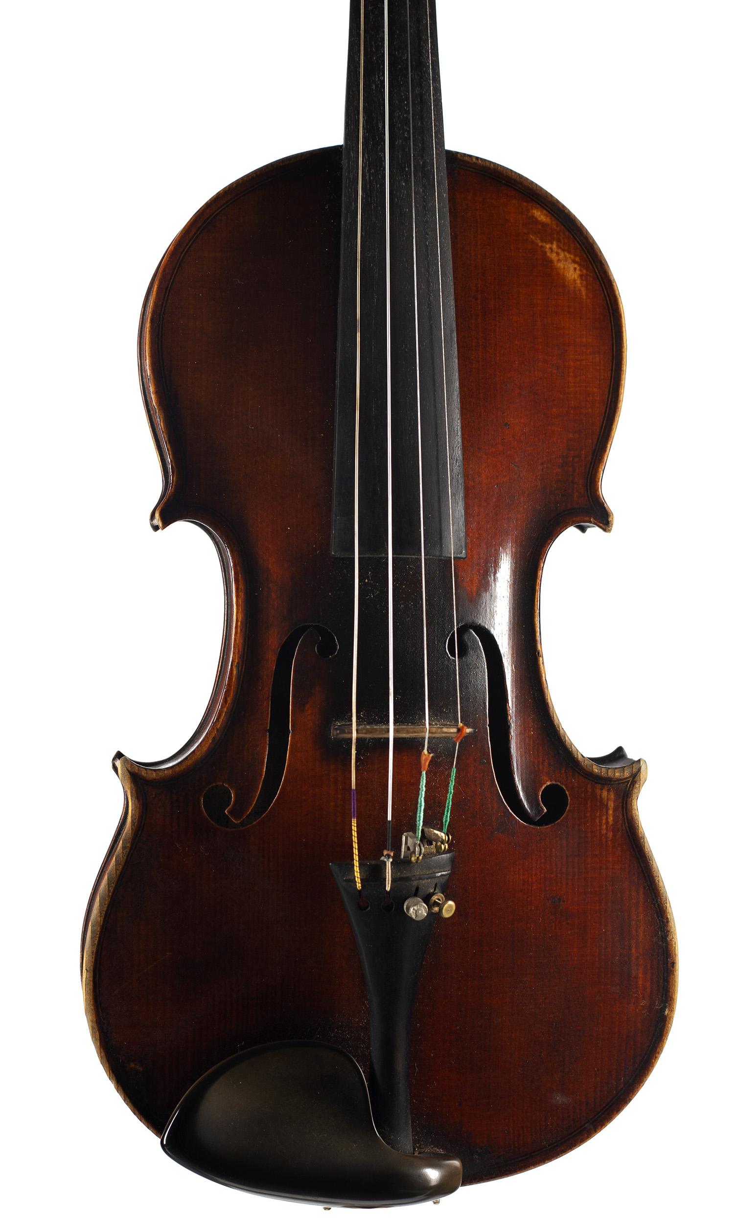 A violin by John Lowe, Glasgow, 1923 — angled view, 10°