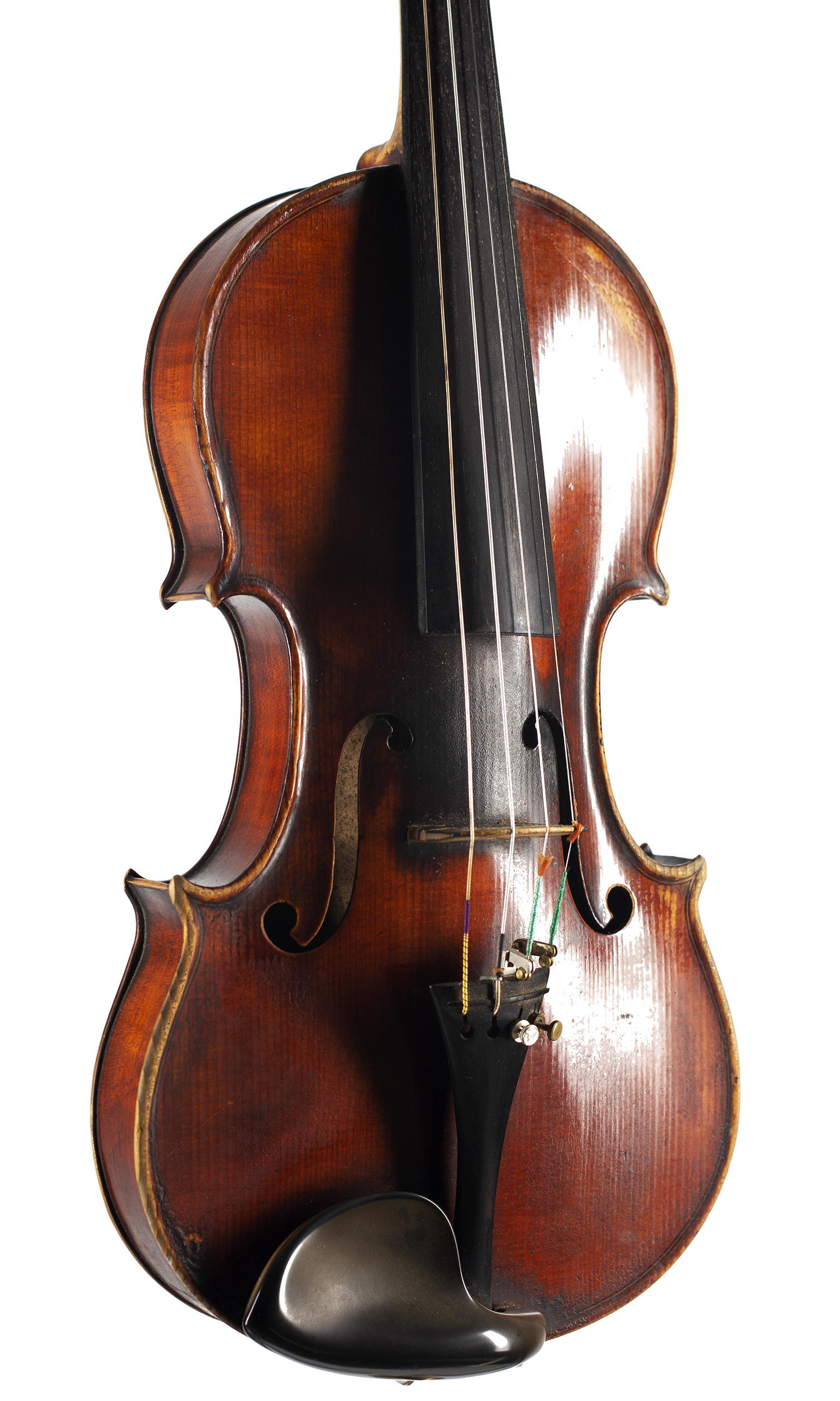 A violin by John Lowe, Glasgow, 1923 — angled view, 30°