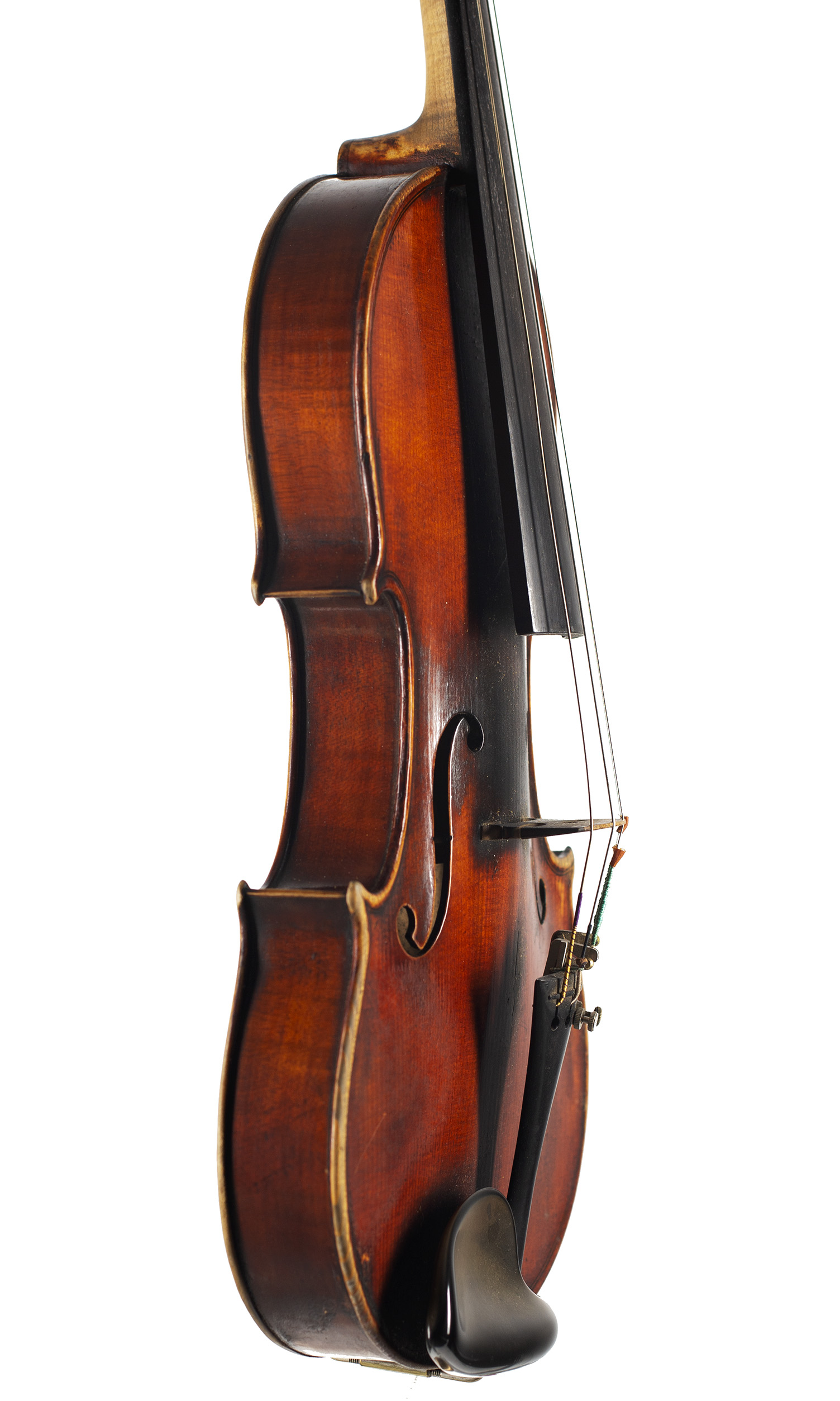 A violin by John Lowe, Glasgow, 1923 — angled view, 70°