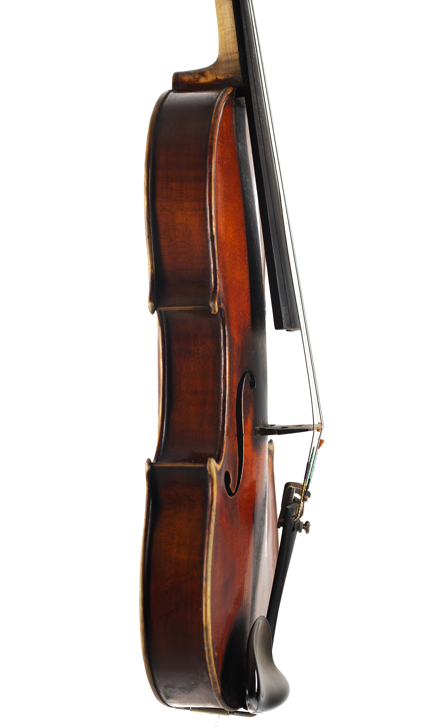 A violin by John Lowe, Glasgow, 1923 — angled view, 80°