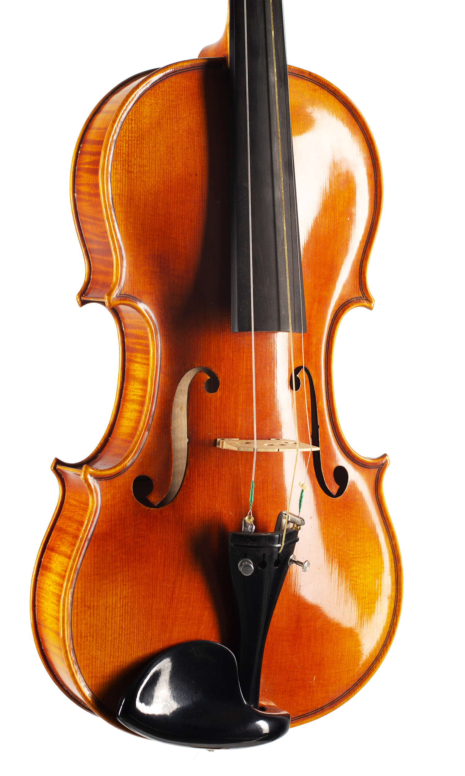 A violin by Werner Barth, Bad Brambach, 1972 — angled view, 30°