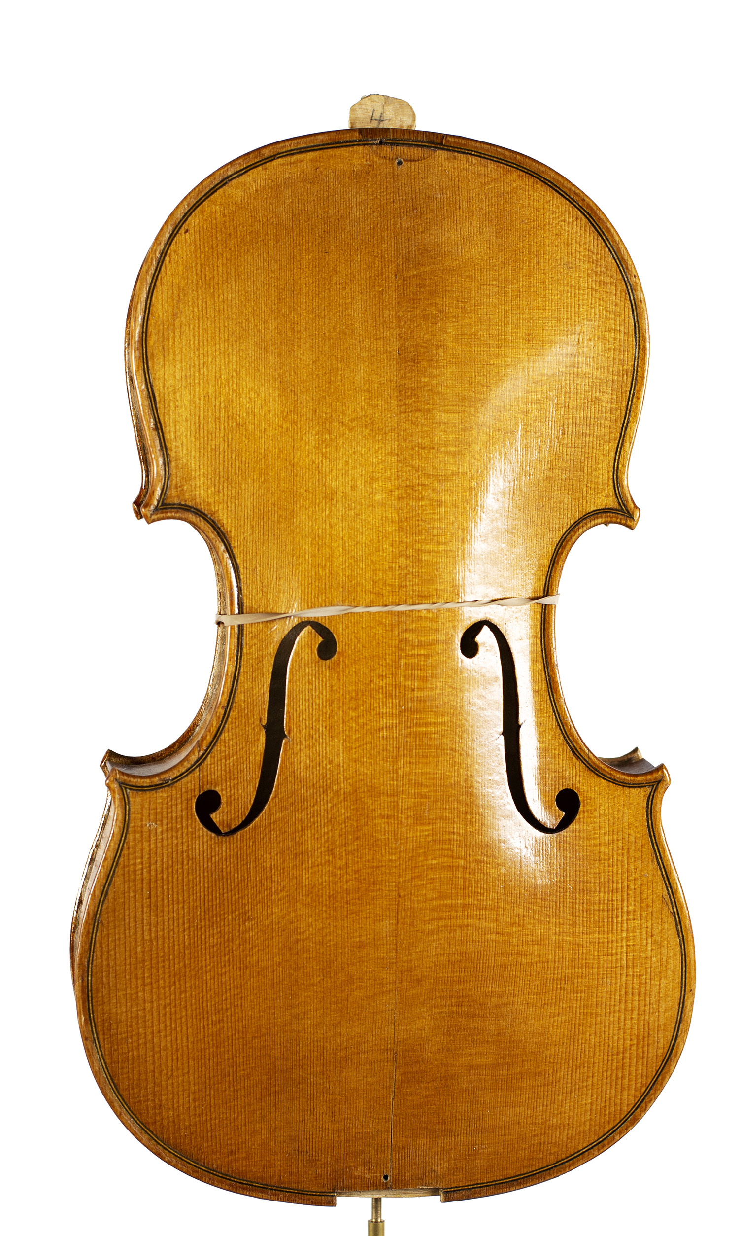 An incomplete violin by Julian Emery — angled view, 10°