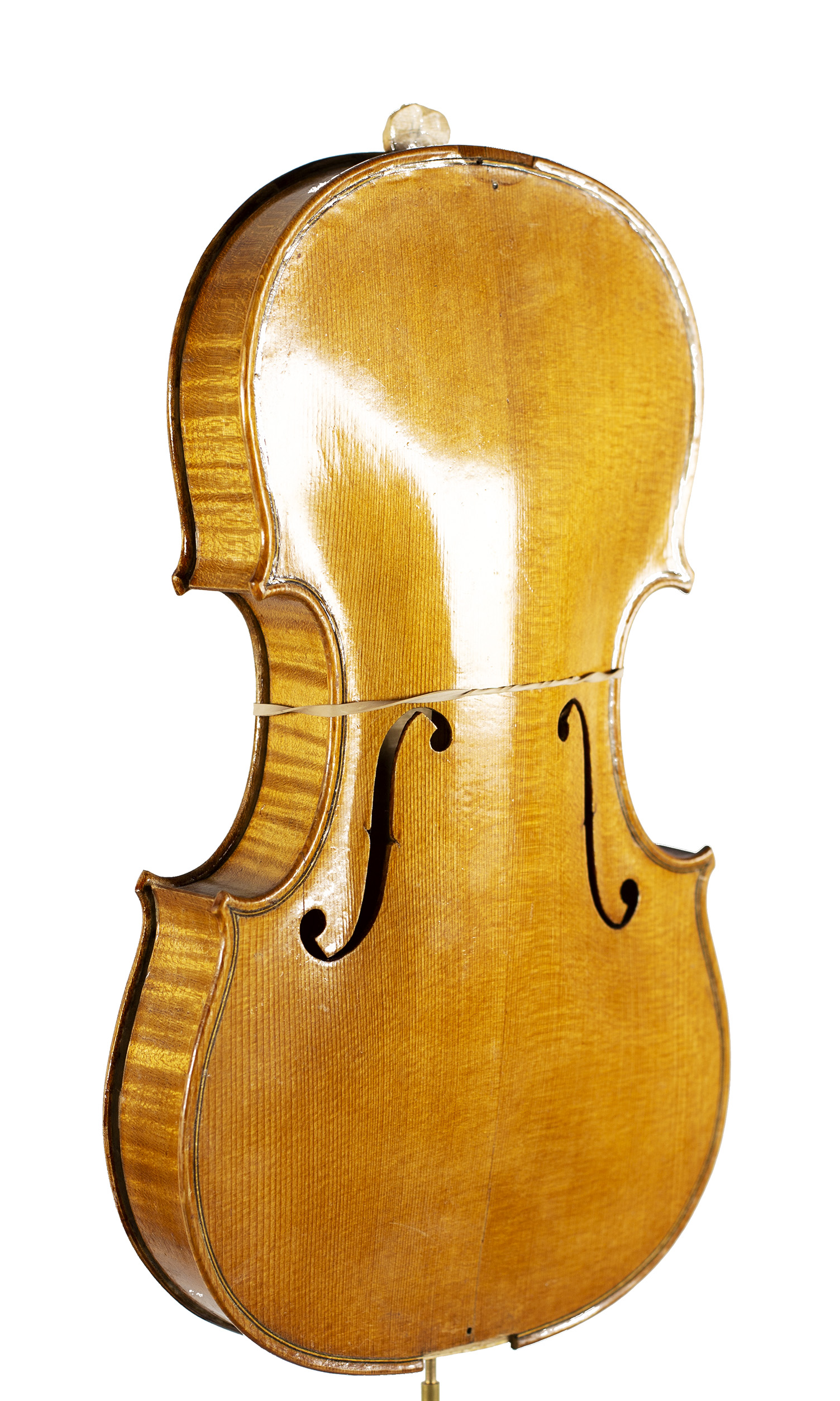 An incomplete violin by Julian Emery — angled view, 40°