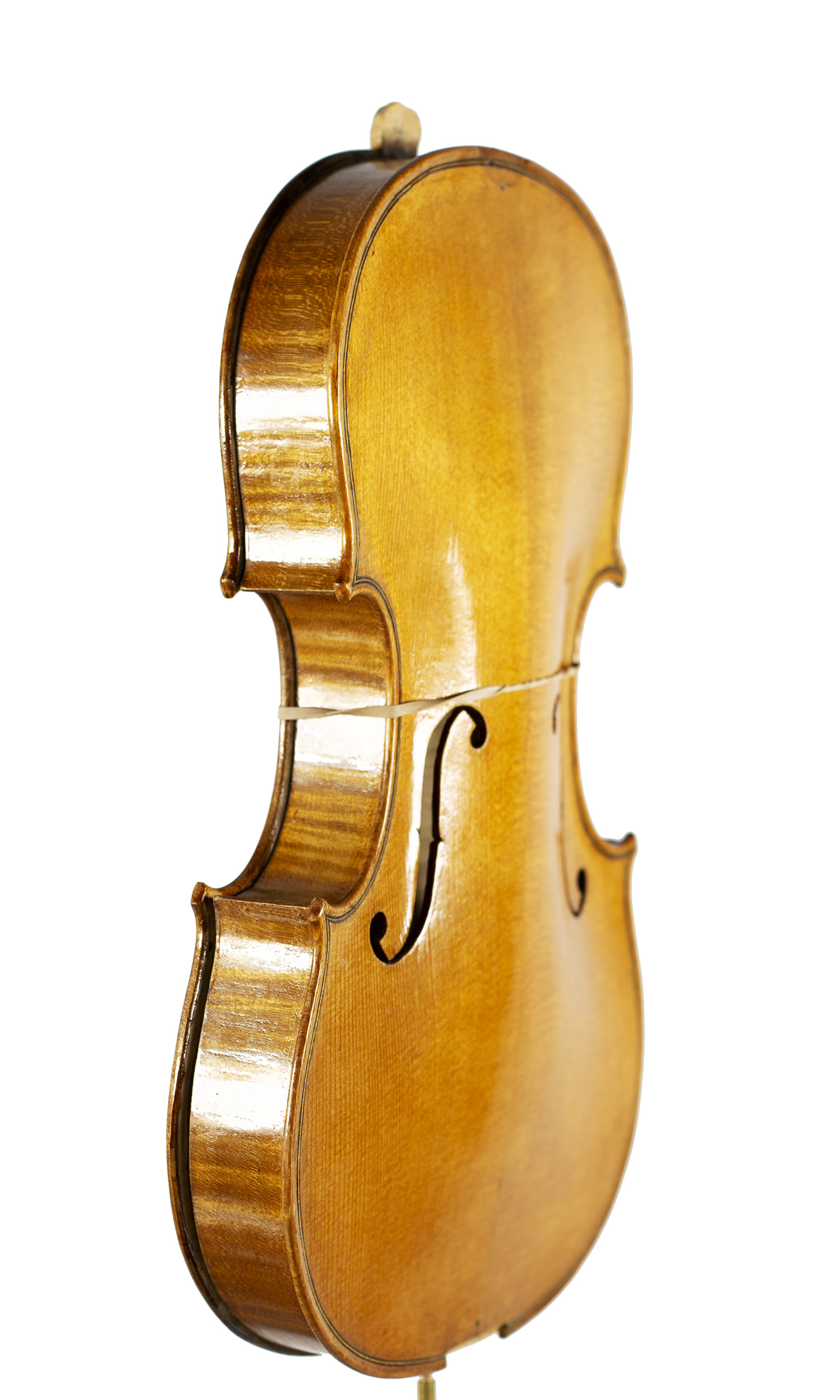 An incomplete violin by Julian Emery — angled view, 60°