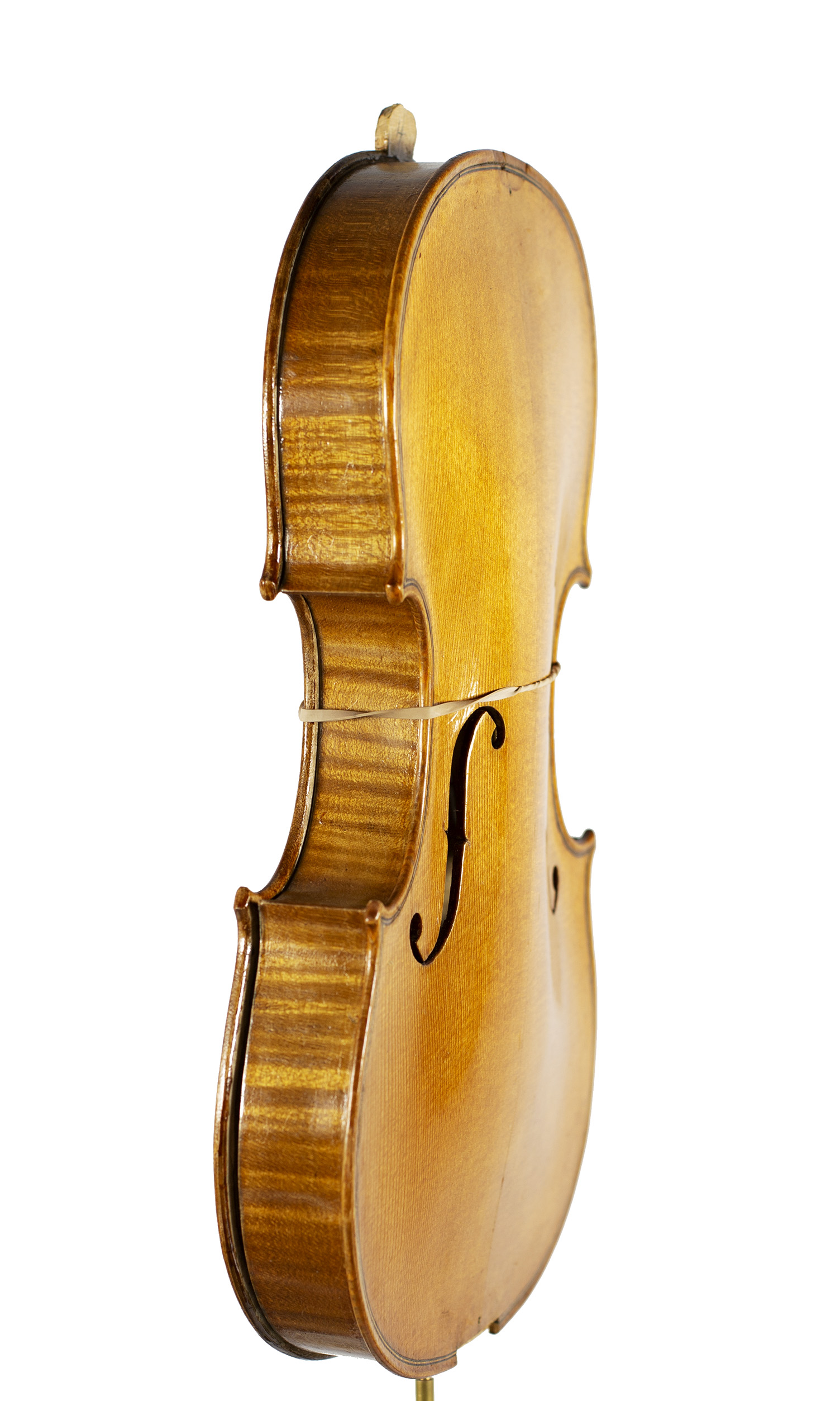 An incomplete violin by Julian Emery — angled view, 70°