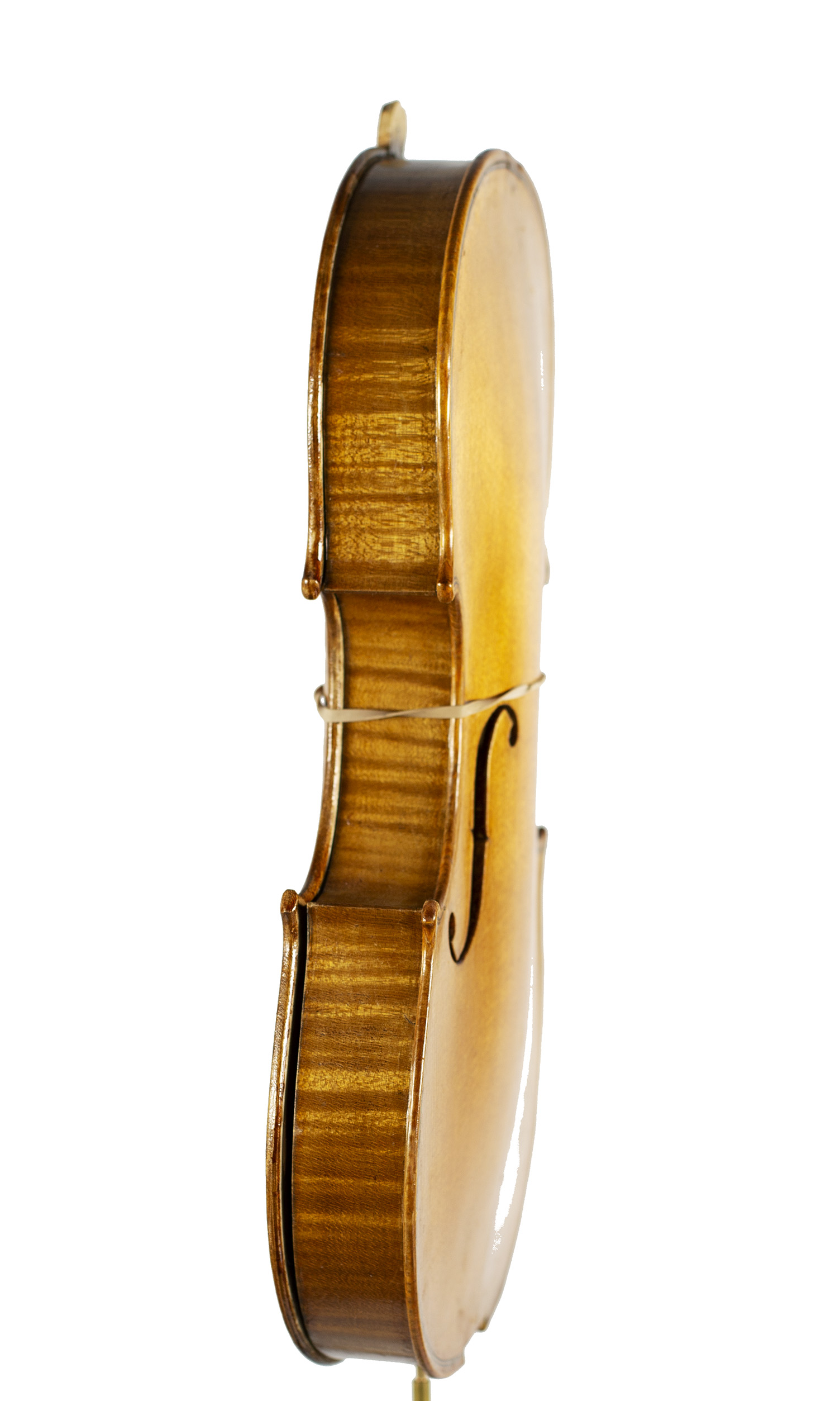 An incomplete violin by Julian Emery — angled view, 80°
