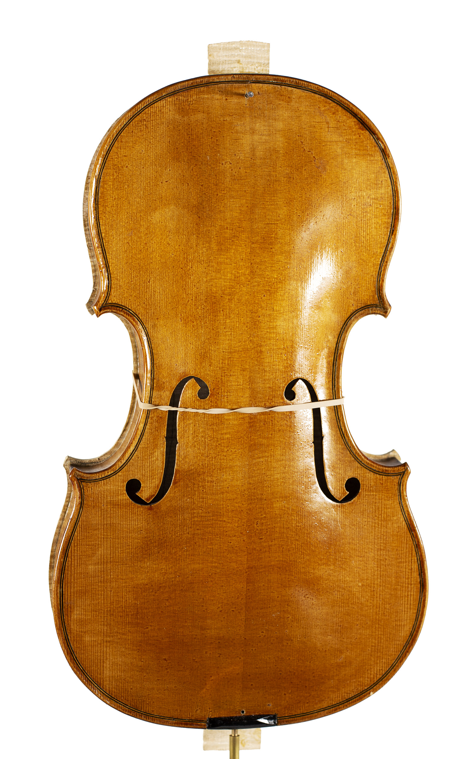 An incomplete violin by Julian Emery — angled view, 10°