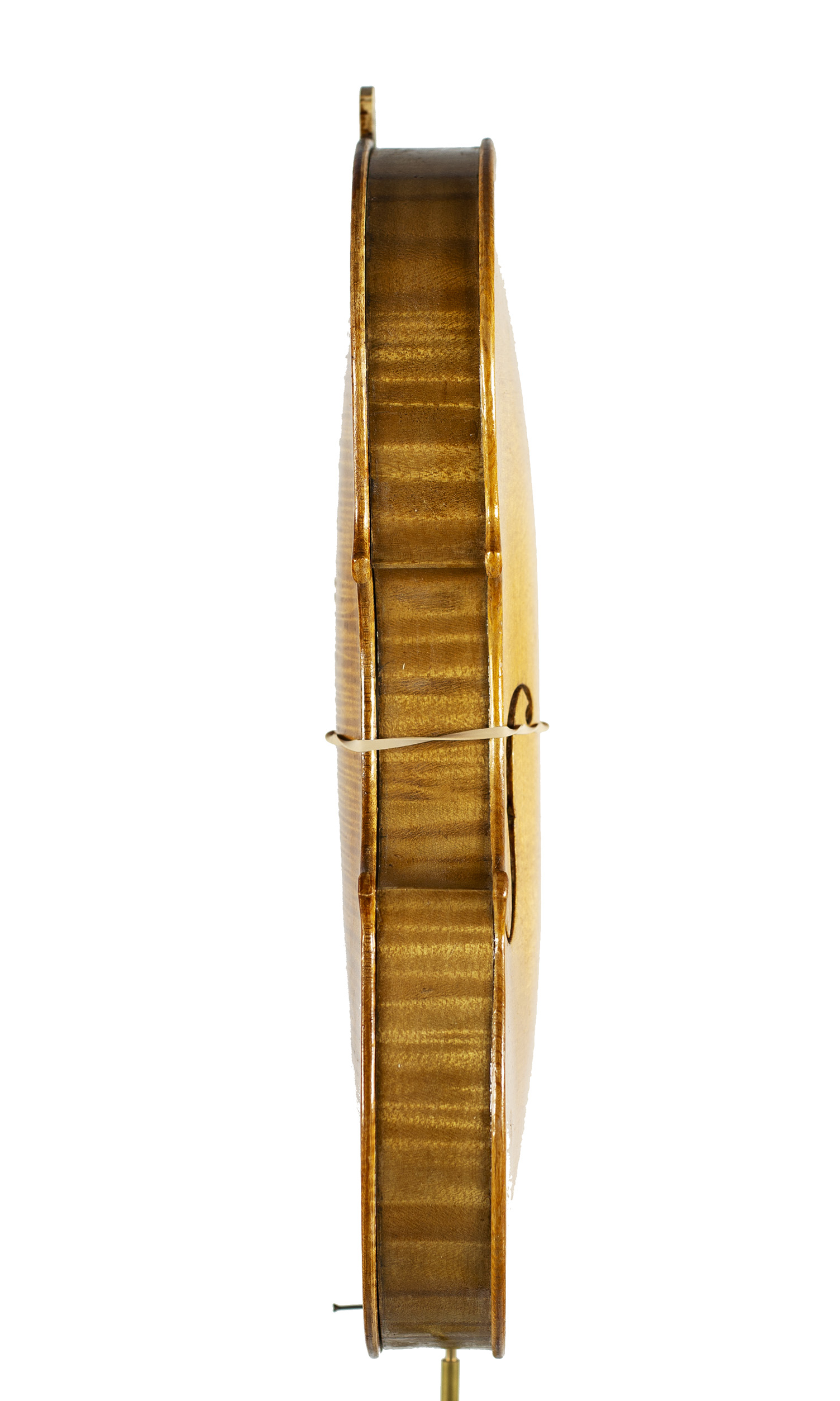 An incomplete violin by Julian Emery — angled view, 80°