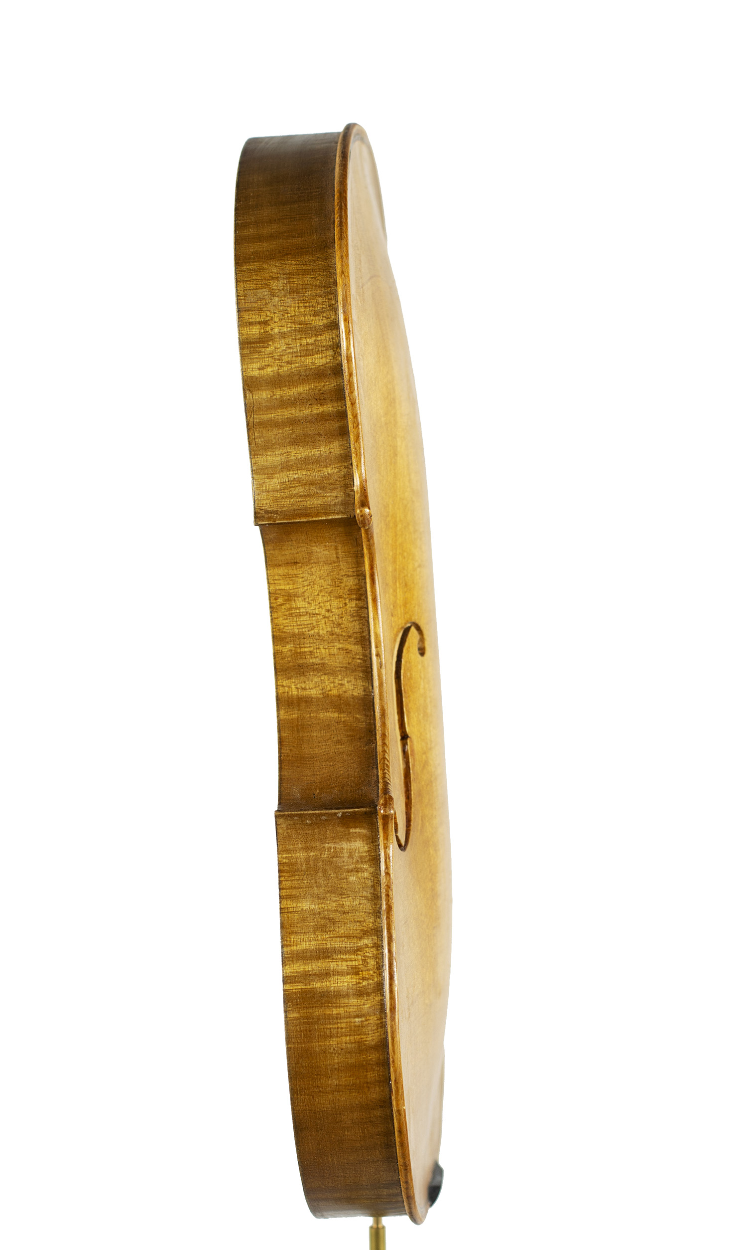 An incomplete violin by Julian Emery — angled view, 80°