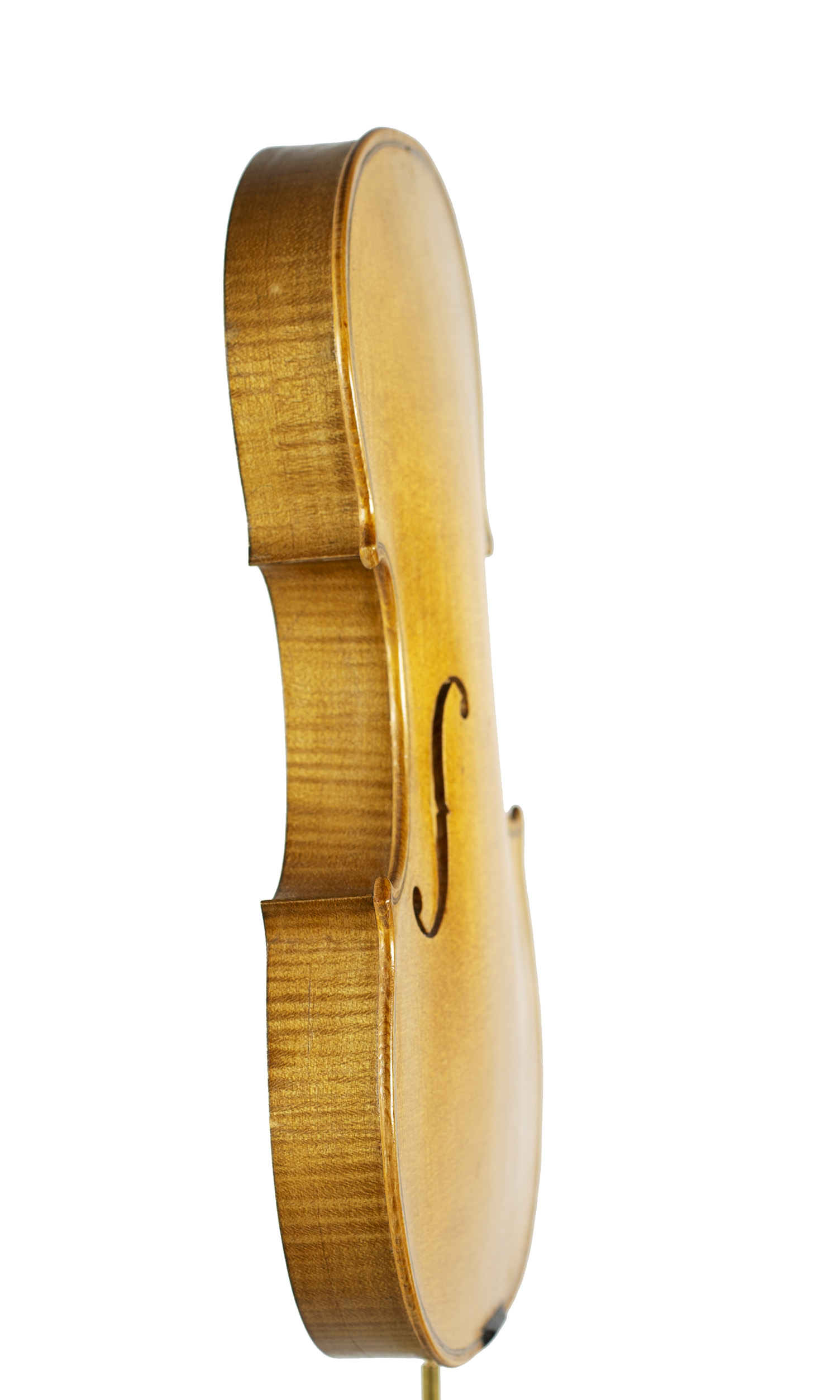 An incomplete violin by Julian Emery — angled view, 70°