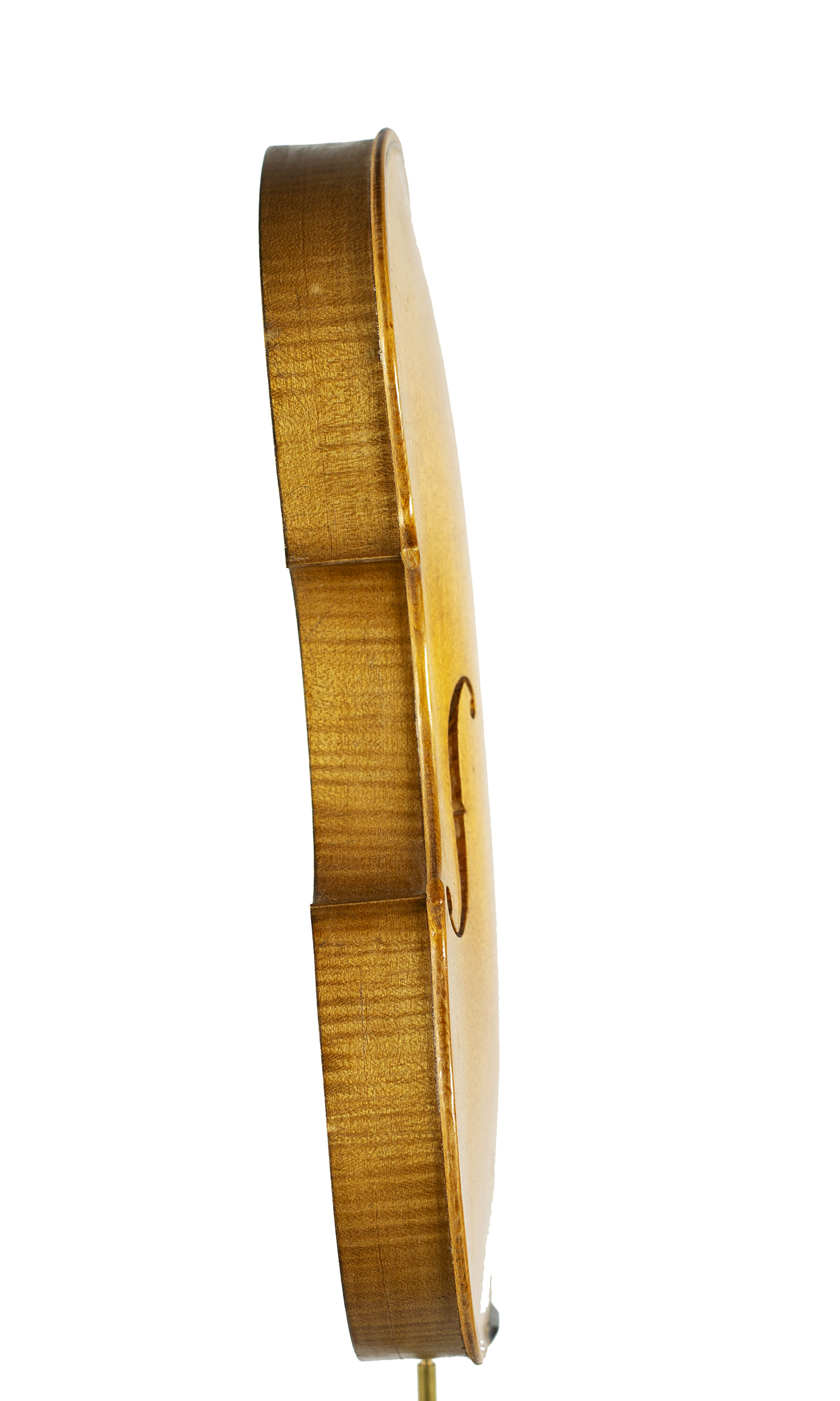An incomplete violin by Julian Emery — angled view, 80°