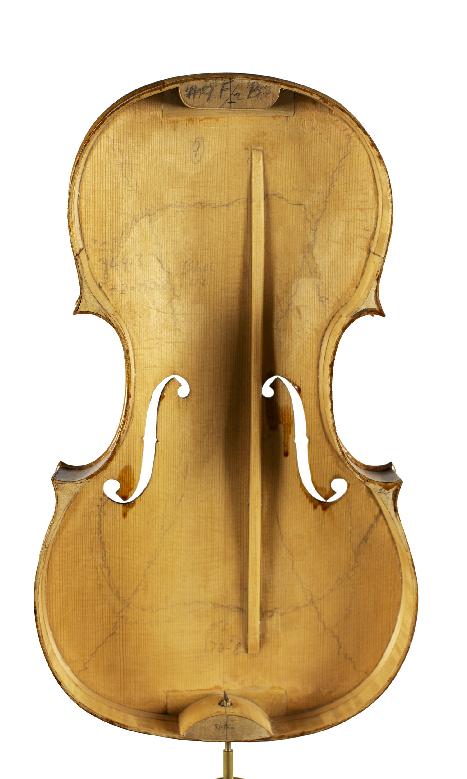 An incomplete violin by Julian Emery — back