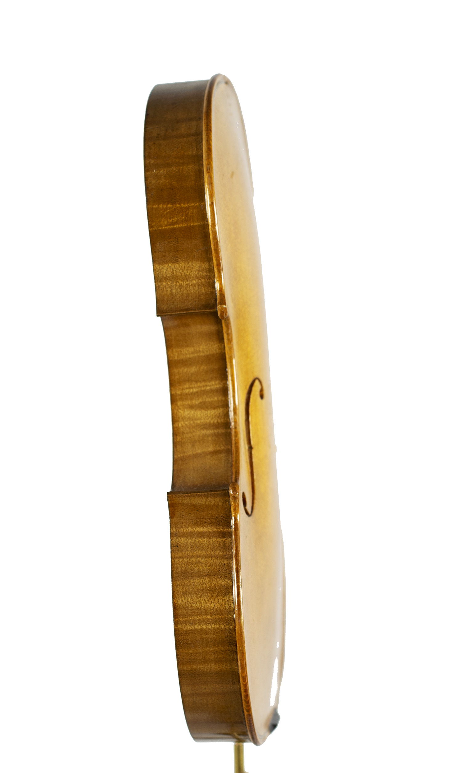 An incomplete violin by Julian Emery — angled view, 80°