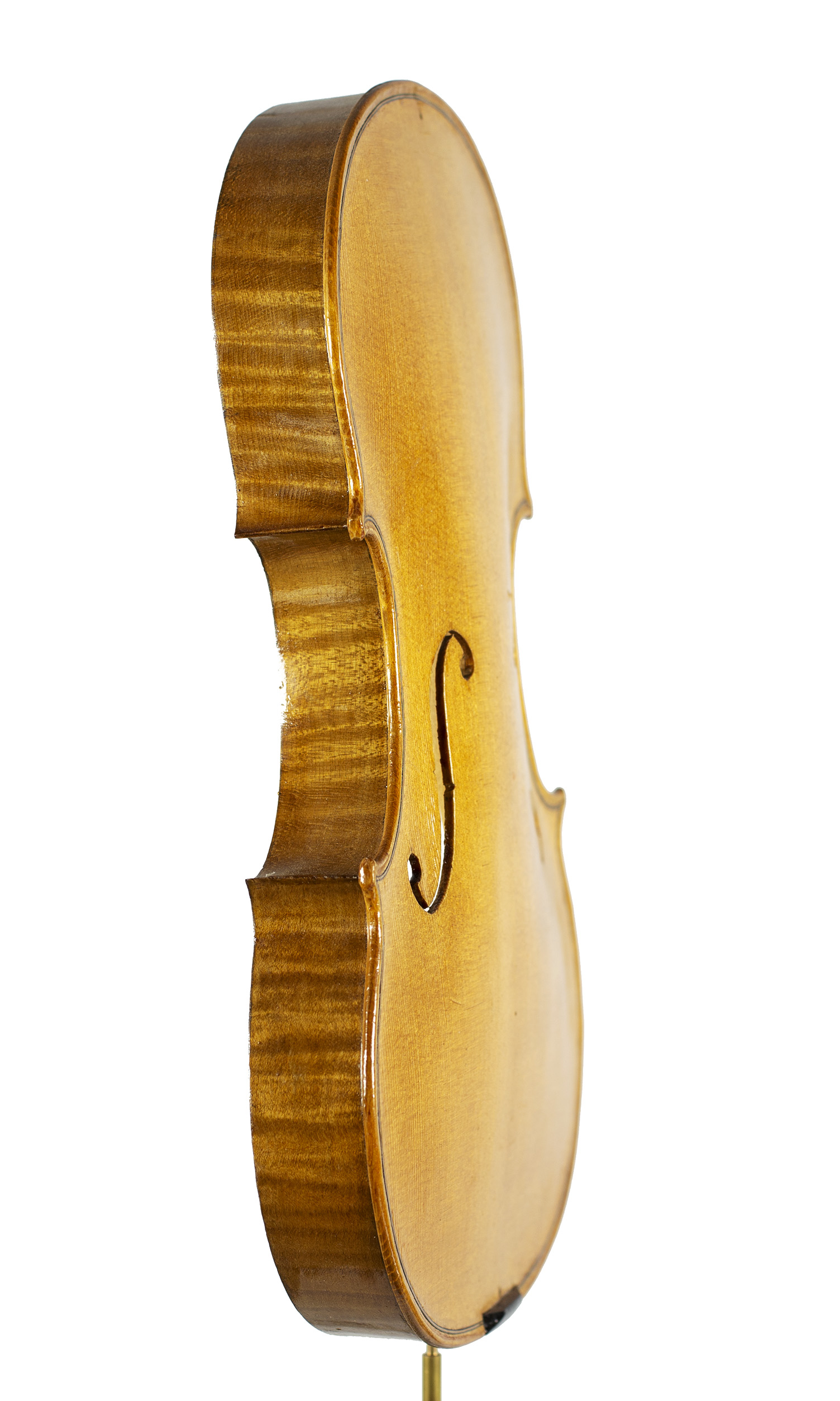 An incomplete violin by Julian Emery — angled view, 70°