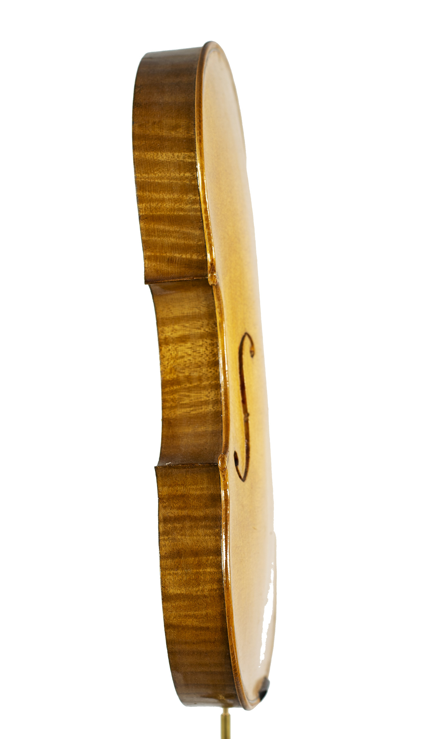 An incomplete violin by Julian Emery — angled view, 80°
