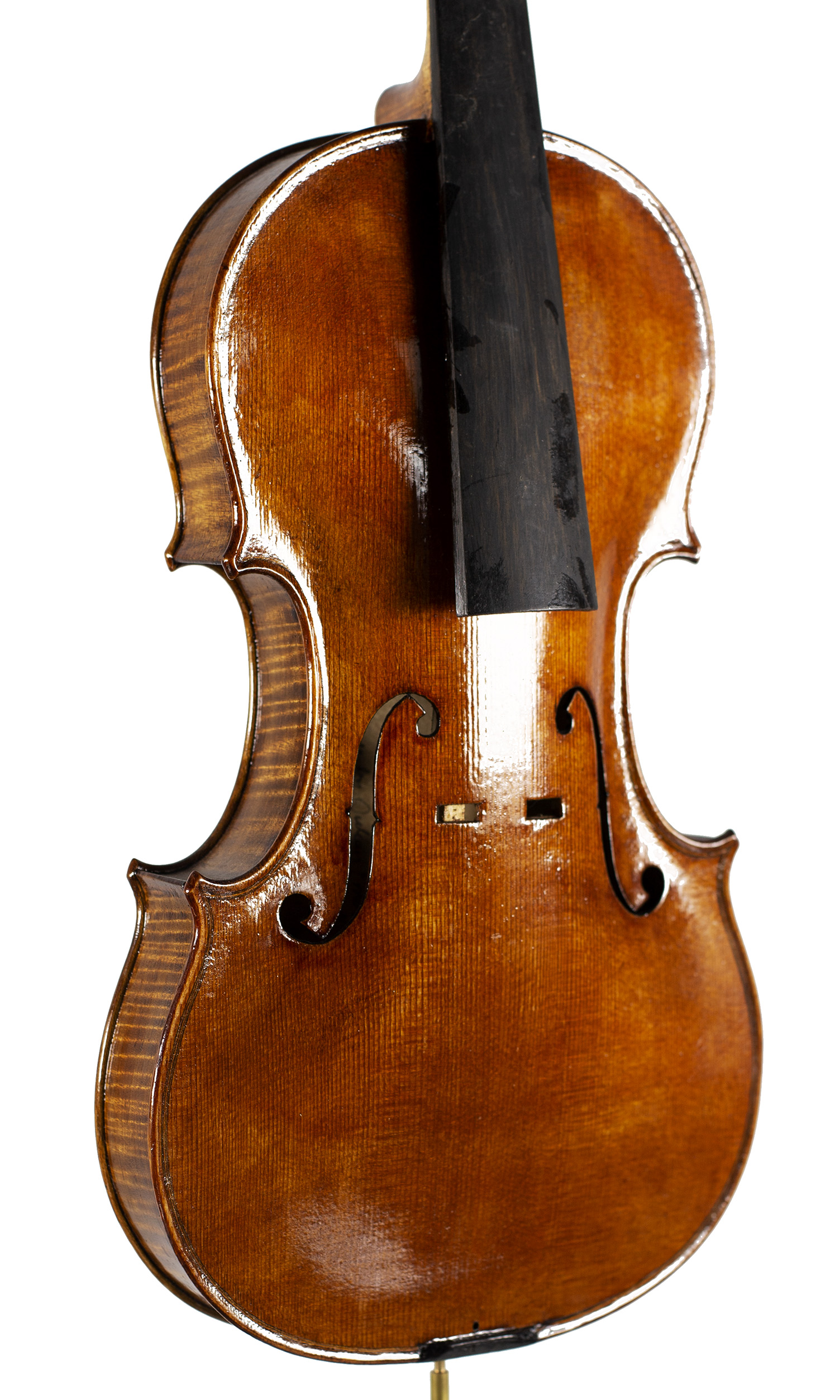A violin by Julian Emery — angled view, 30°