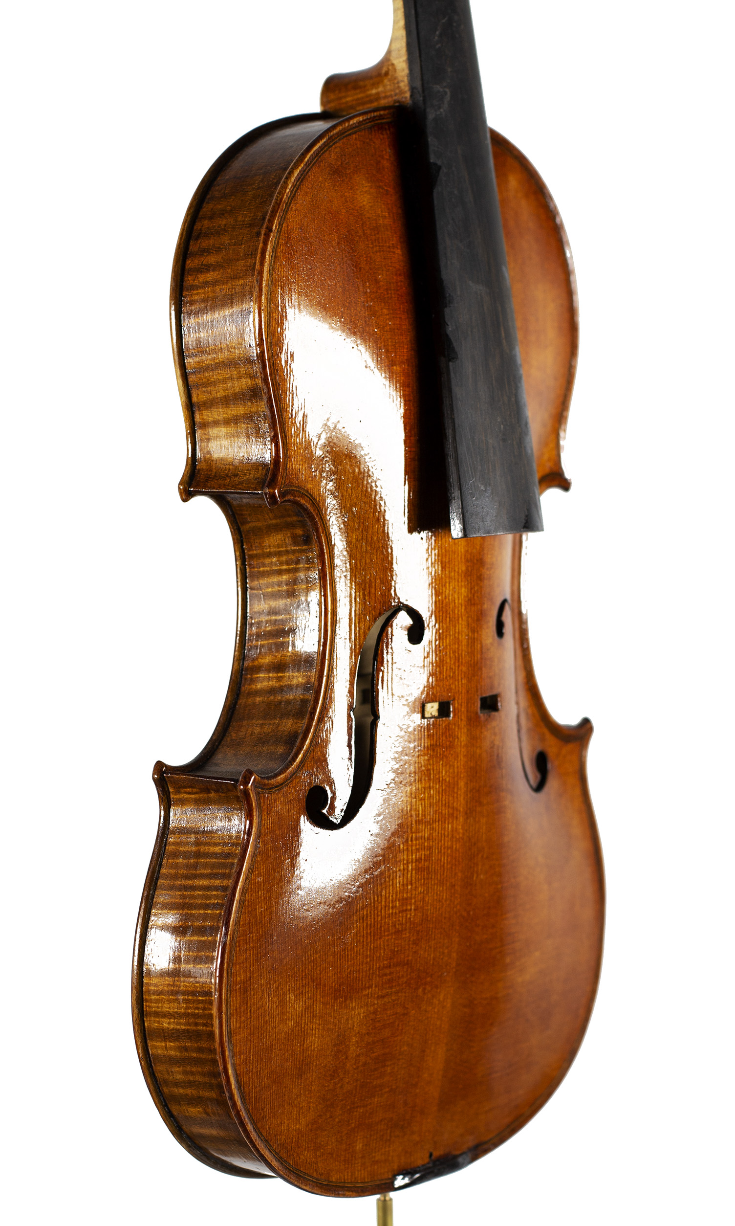 A violin by Julian Emery — angled view, 50°