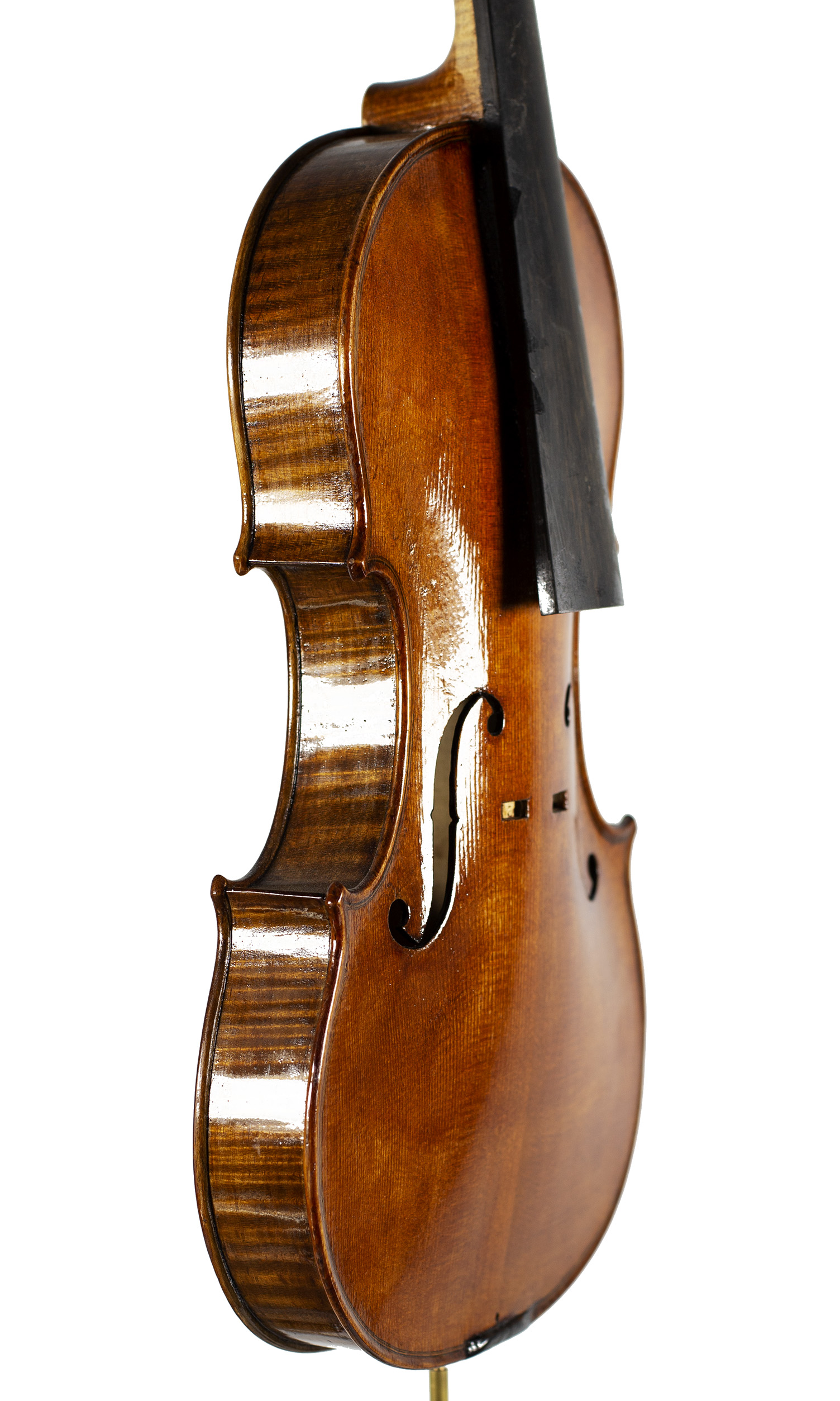 A violin by Julian Emery — angled view, 60°