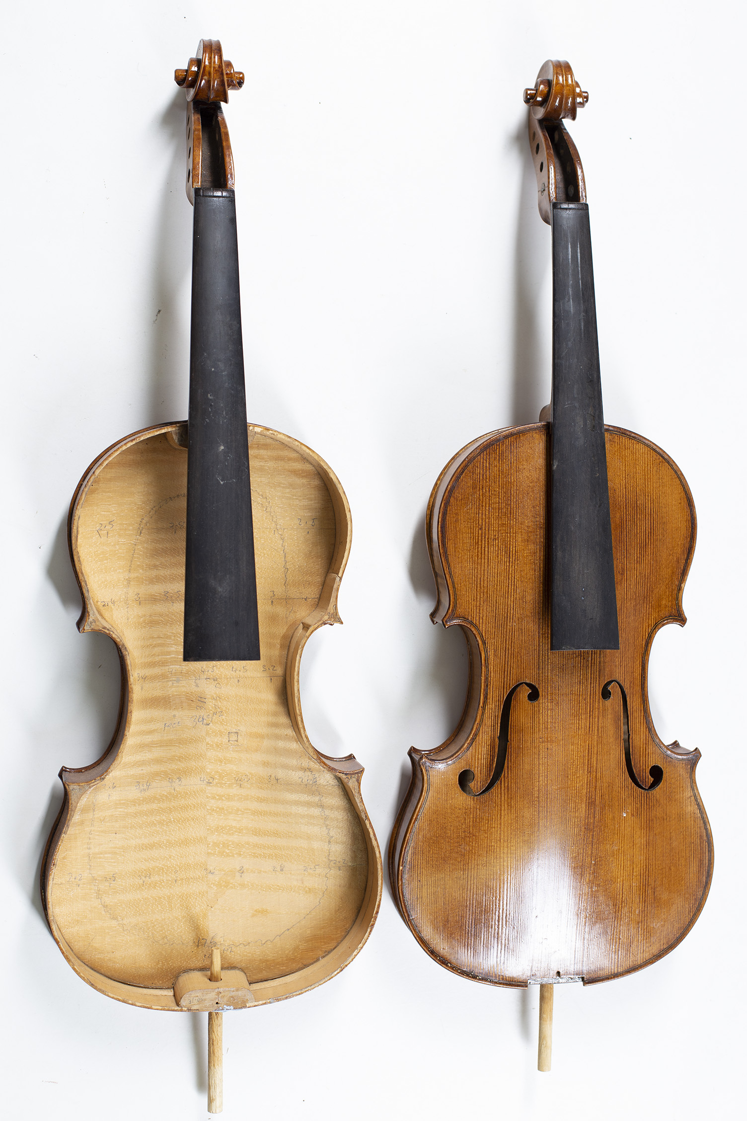 An incomplete violin by Julian Emery — front