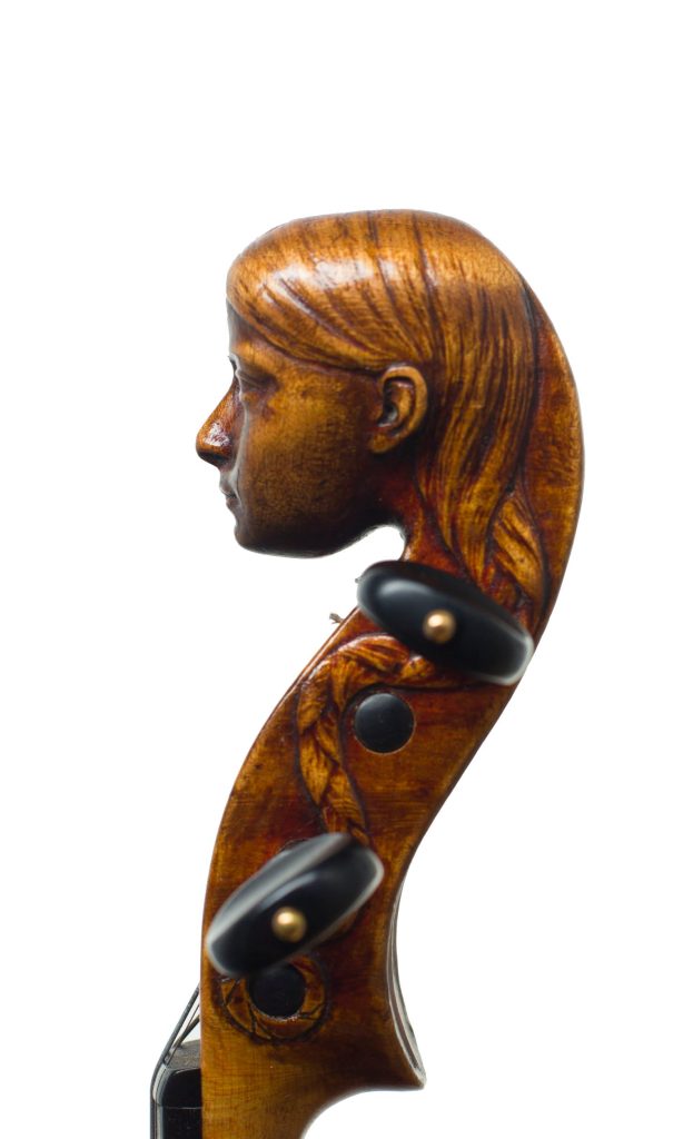 Violin by Hippolyte Chrétien Silvestre, Lyon, 1879 — scroll