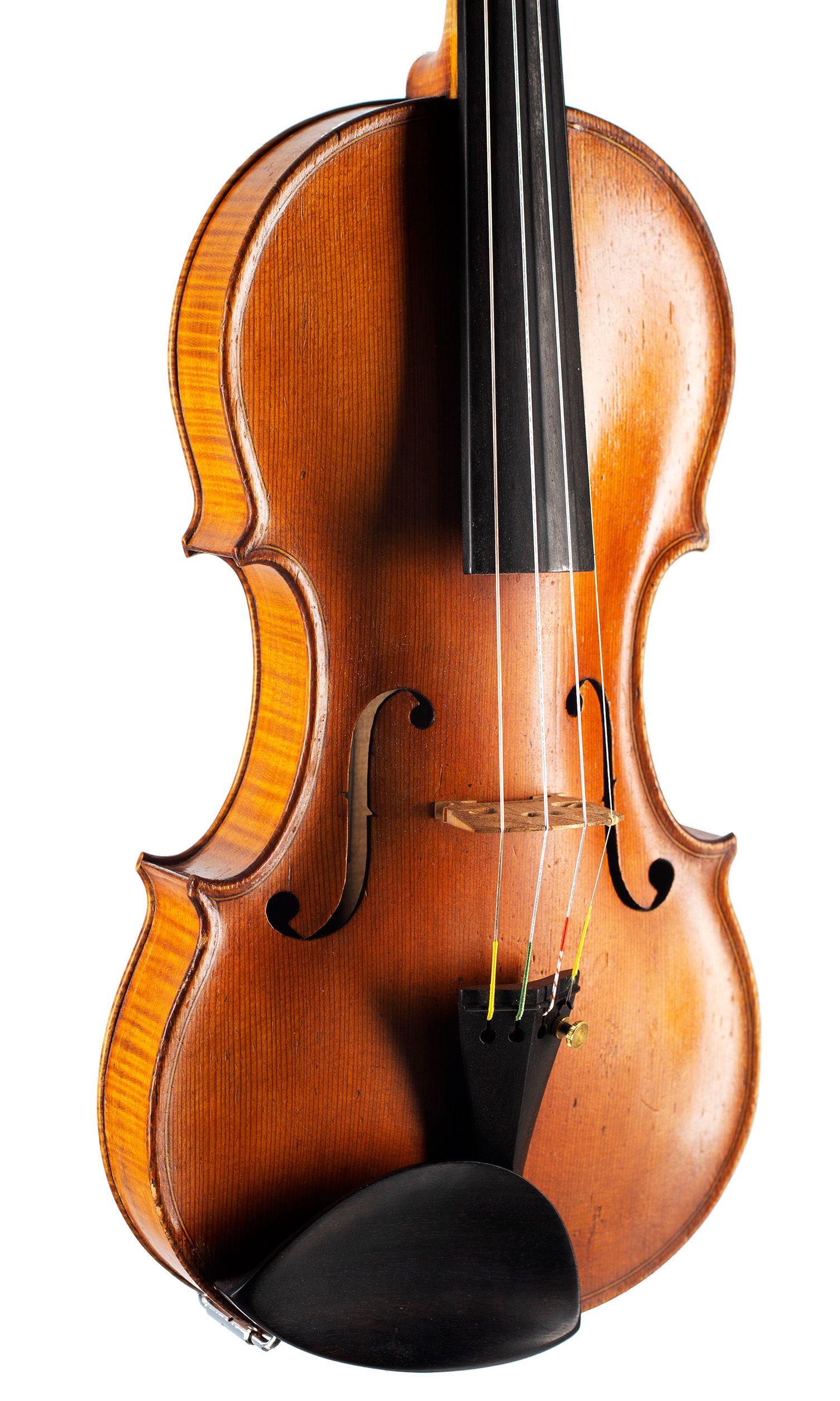 Violin by John Jeffrey, Chirnside, 1887 — angled view, 30°
